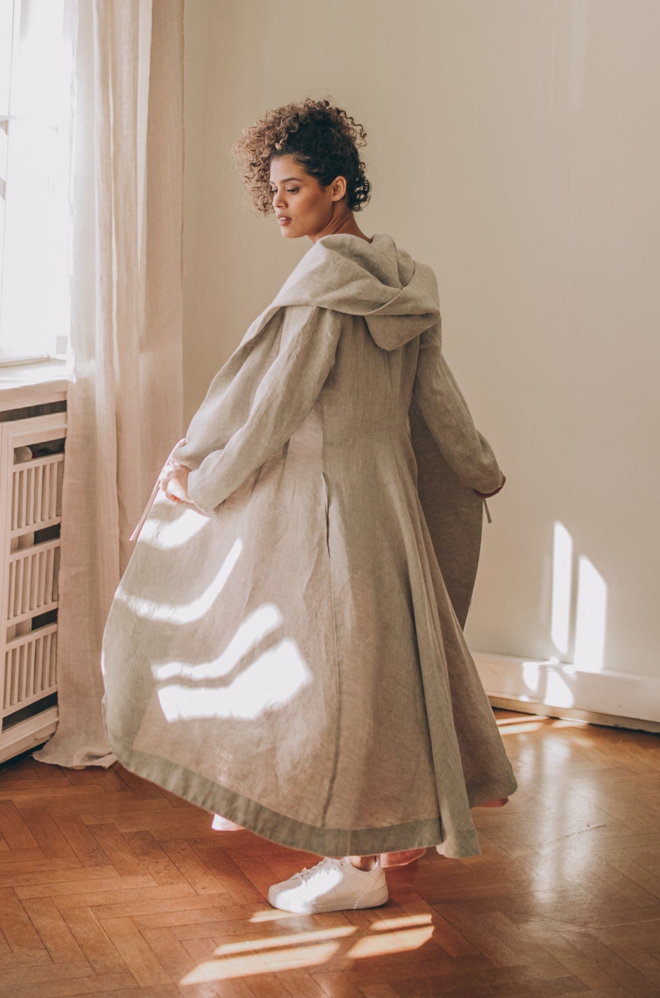 Summer Linen Coat Elegant Heavyweight Linen Jacket for Chilly