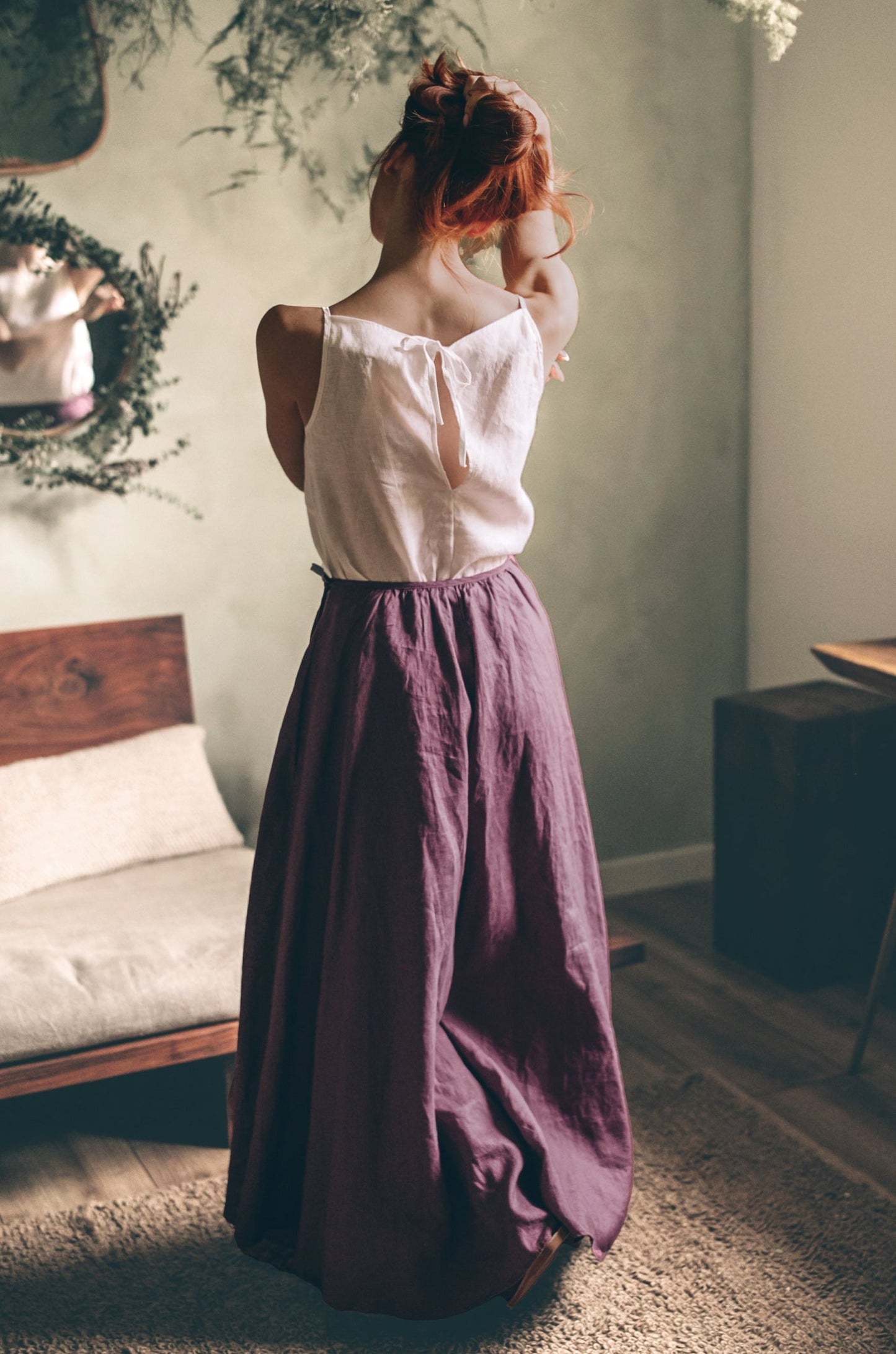 Linen Boat Neck Top, VisibleArtShop