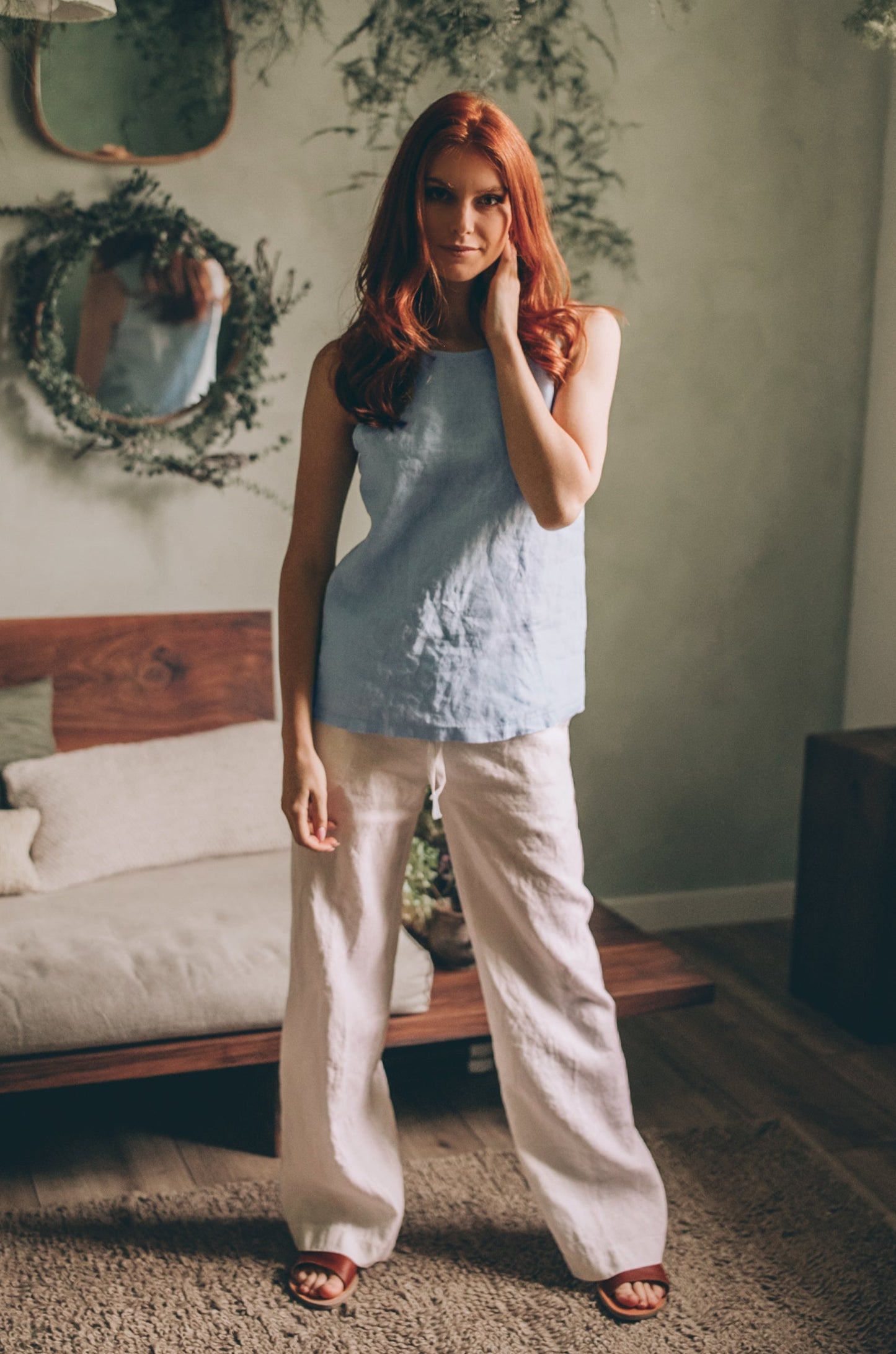 Linen Sleeveless Top, VisibleArtShop