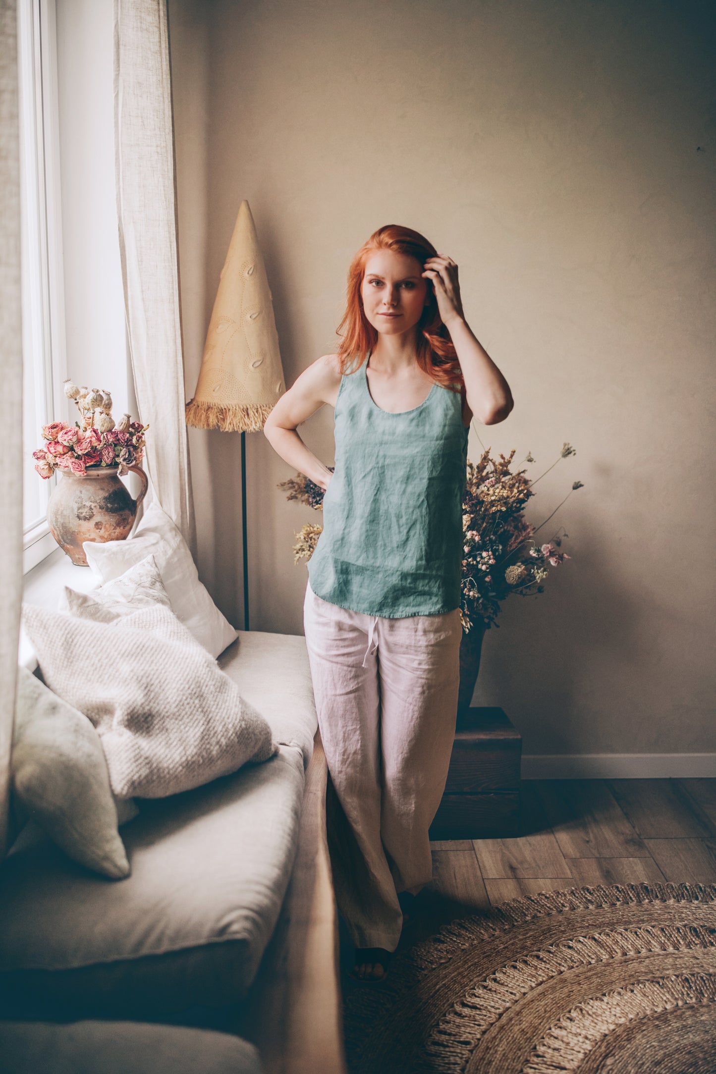 Linen Tank Top, VisibleArtShop