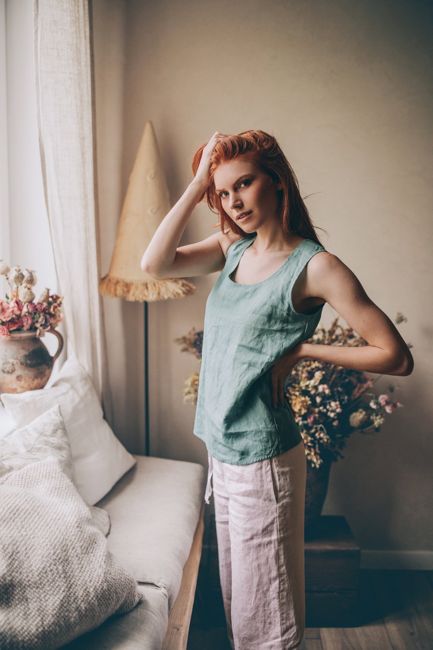 Linen Tank Top, VisibleArtShop