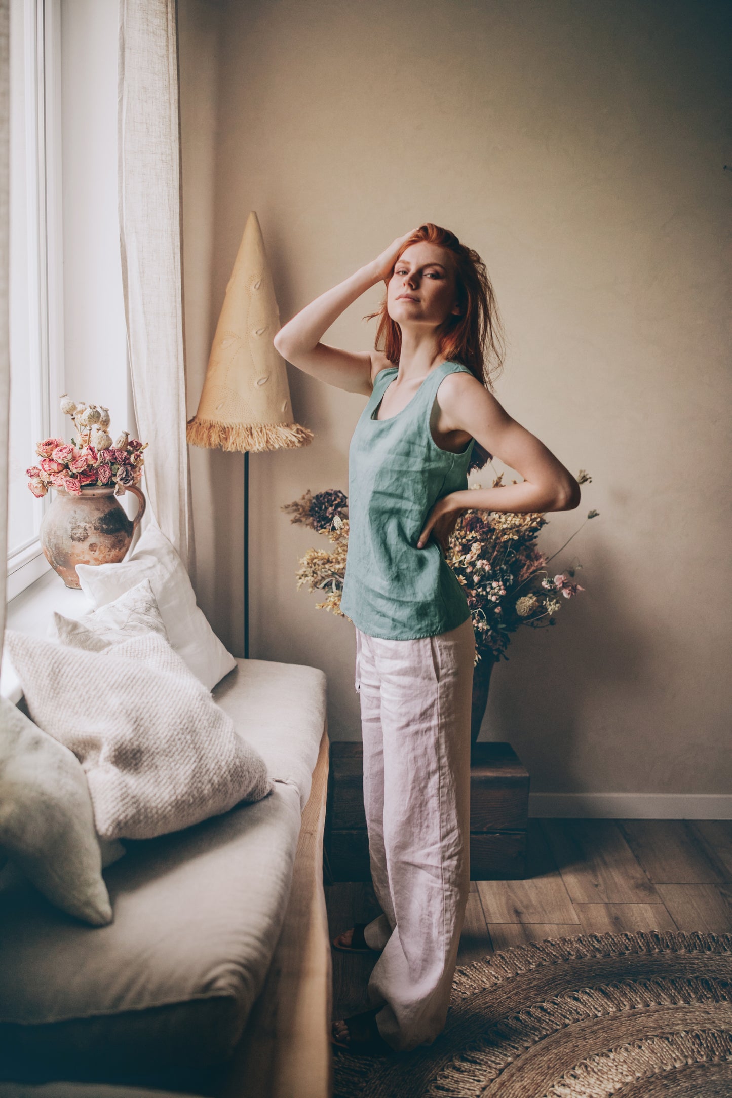 Linen Tank Top, VisibleArtShop