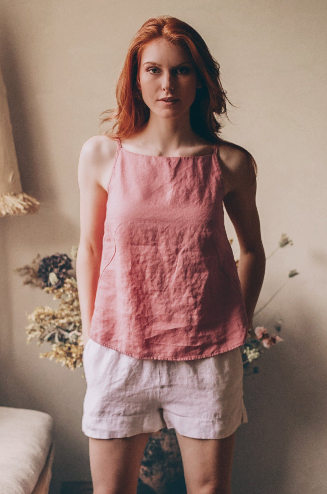 Linen Boat Neck Top, VisibleArtShop