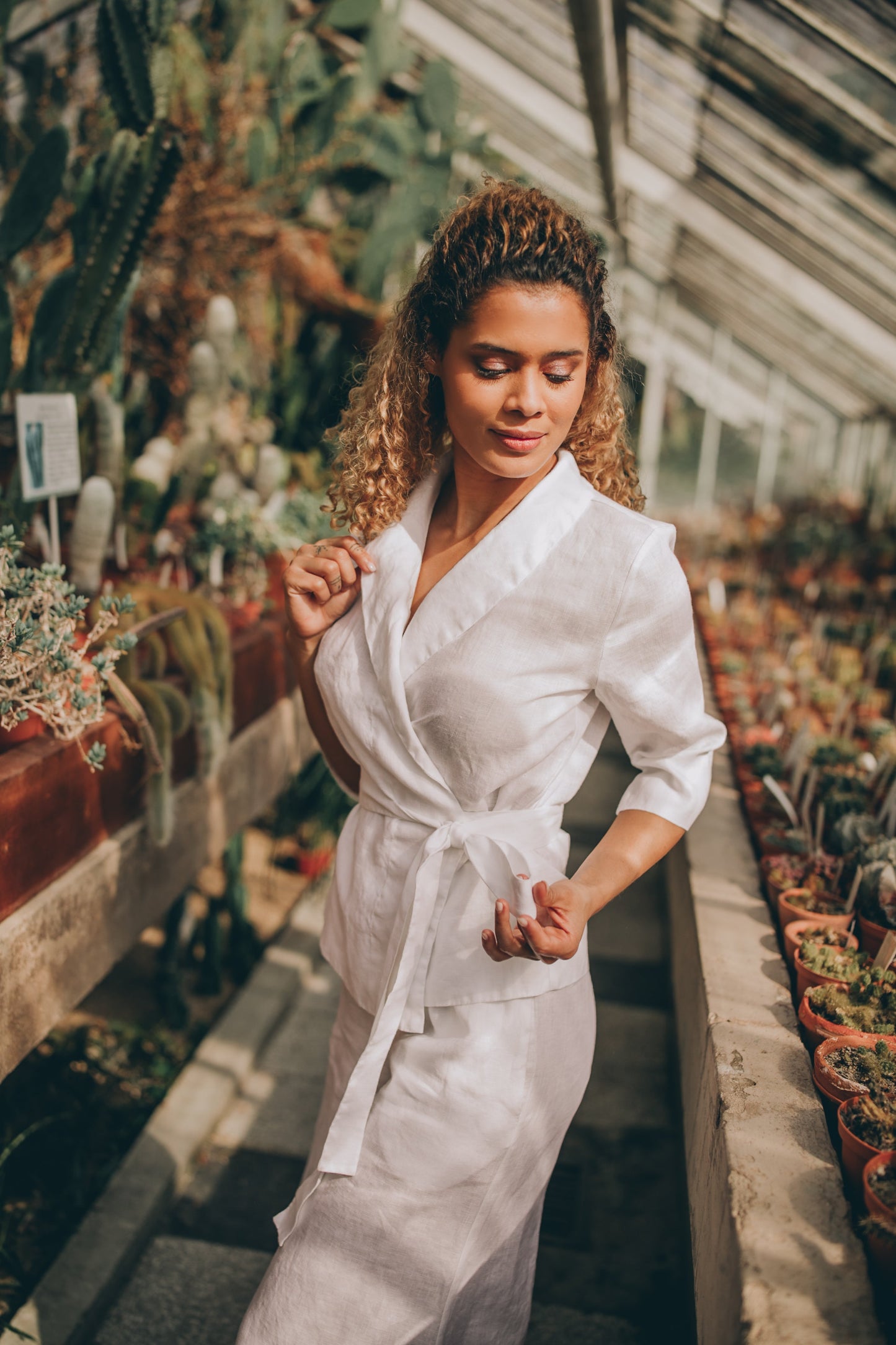 Linen Wrap Top, Visibleartshop