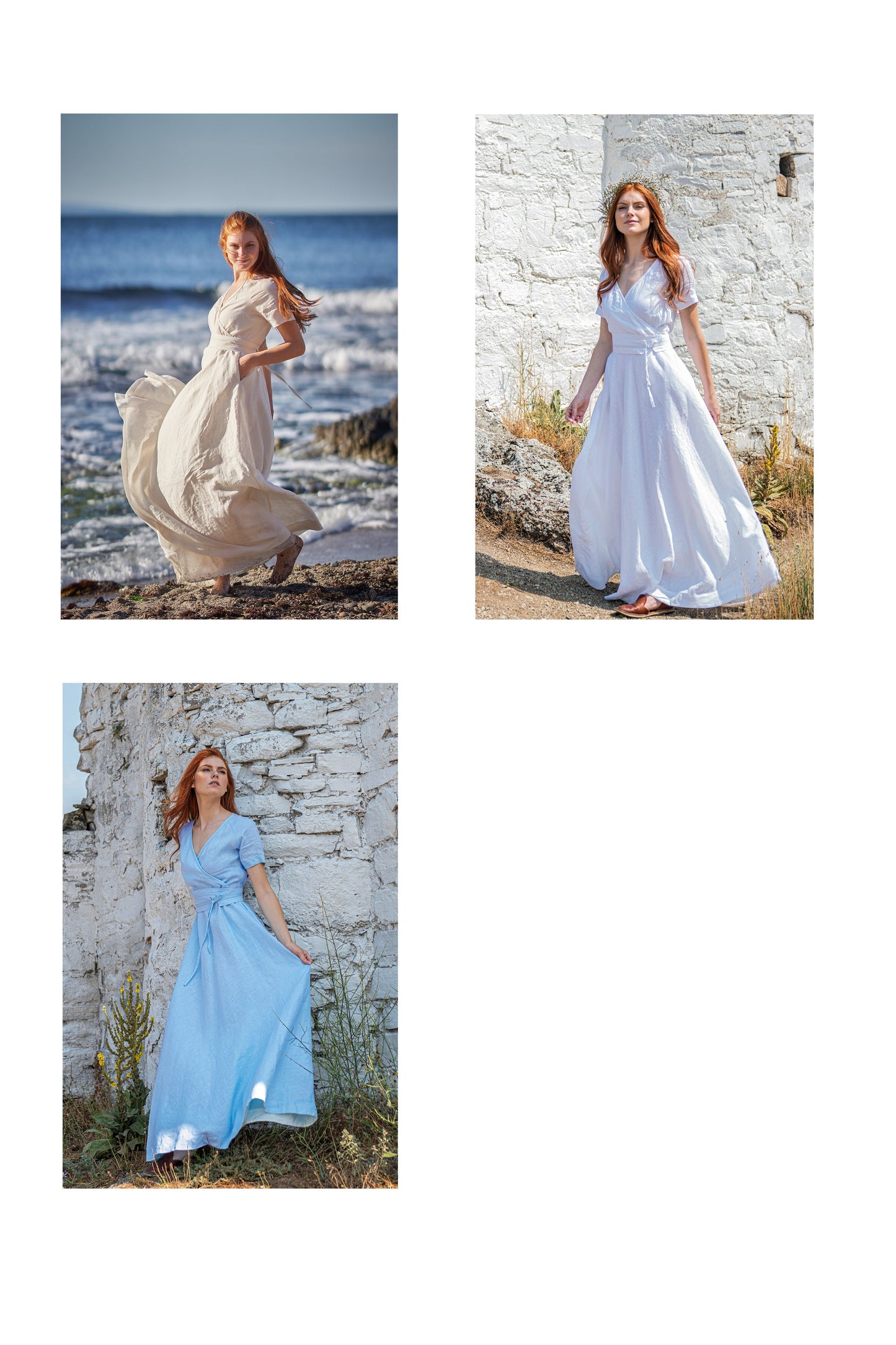 Linen Wrap Dress, VisibleArtShop