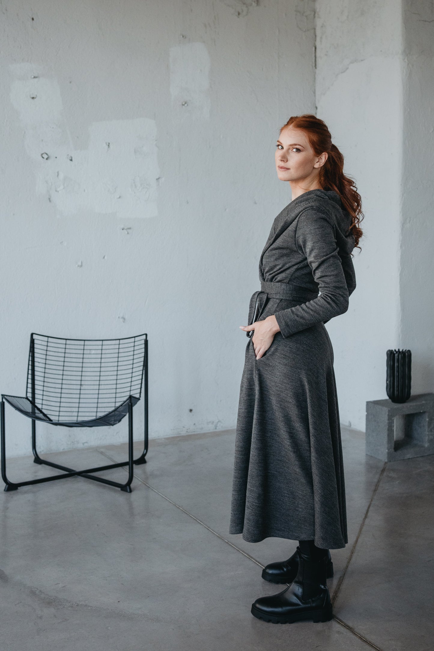 Long Hooded Cardigan, VisibleArtShop