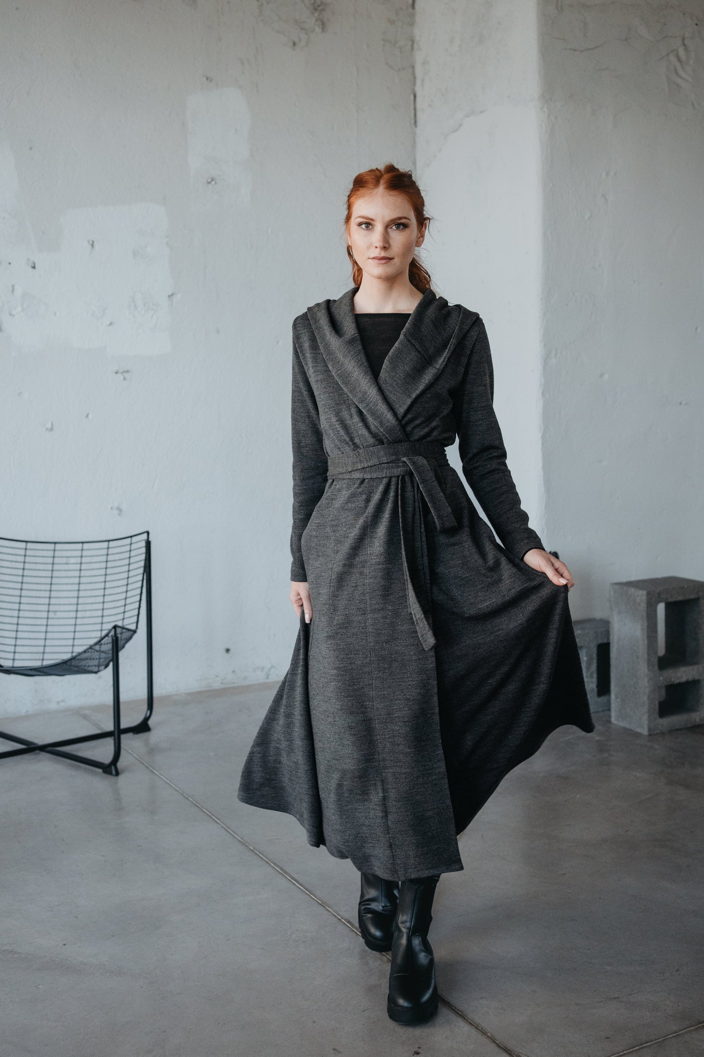 Long Hooded Cardigan, VisibleArtShop
