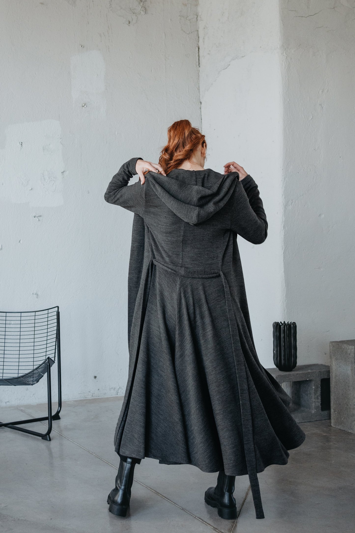 Long Hooded Cardigan, VisibleArtShop