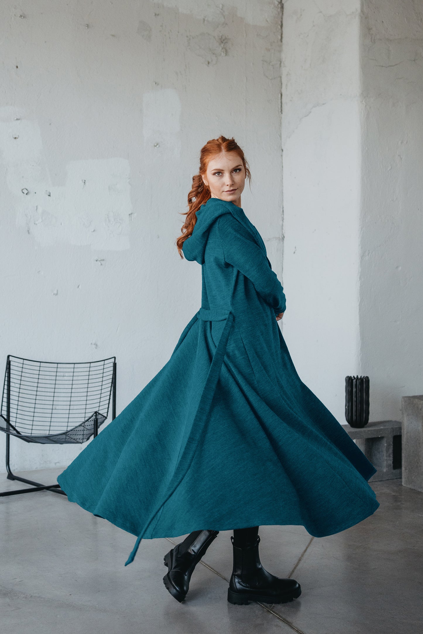 Long Hooded Cardigan, VisibleArtShop