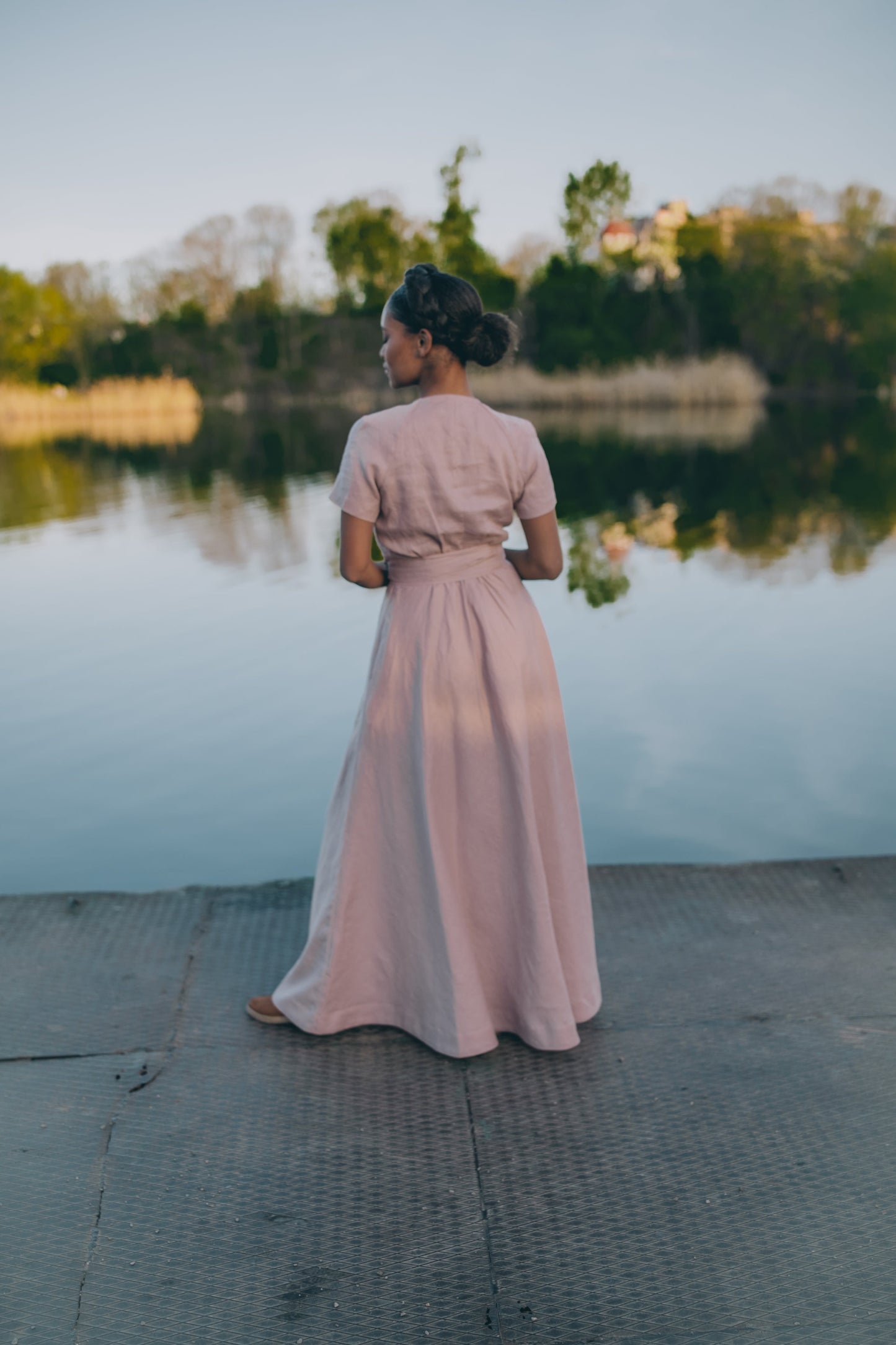 Linen Wrap Dress, VisibleArtShop