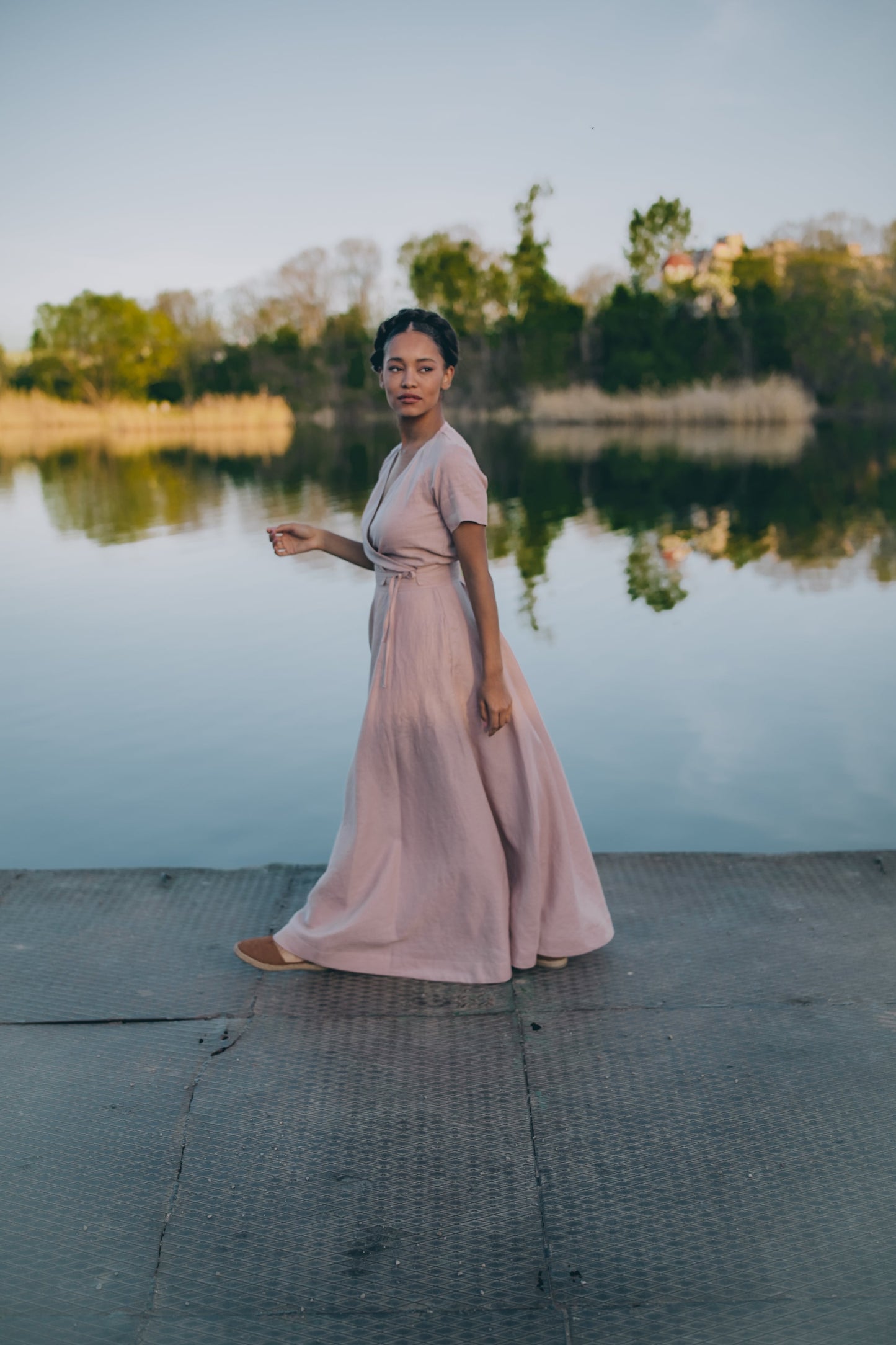 Linen Wrap Dress, VisibleArtShop