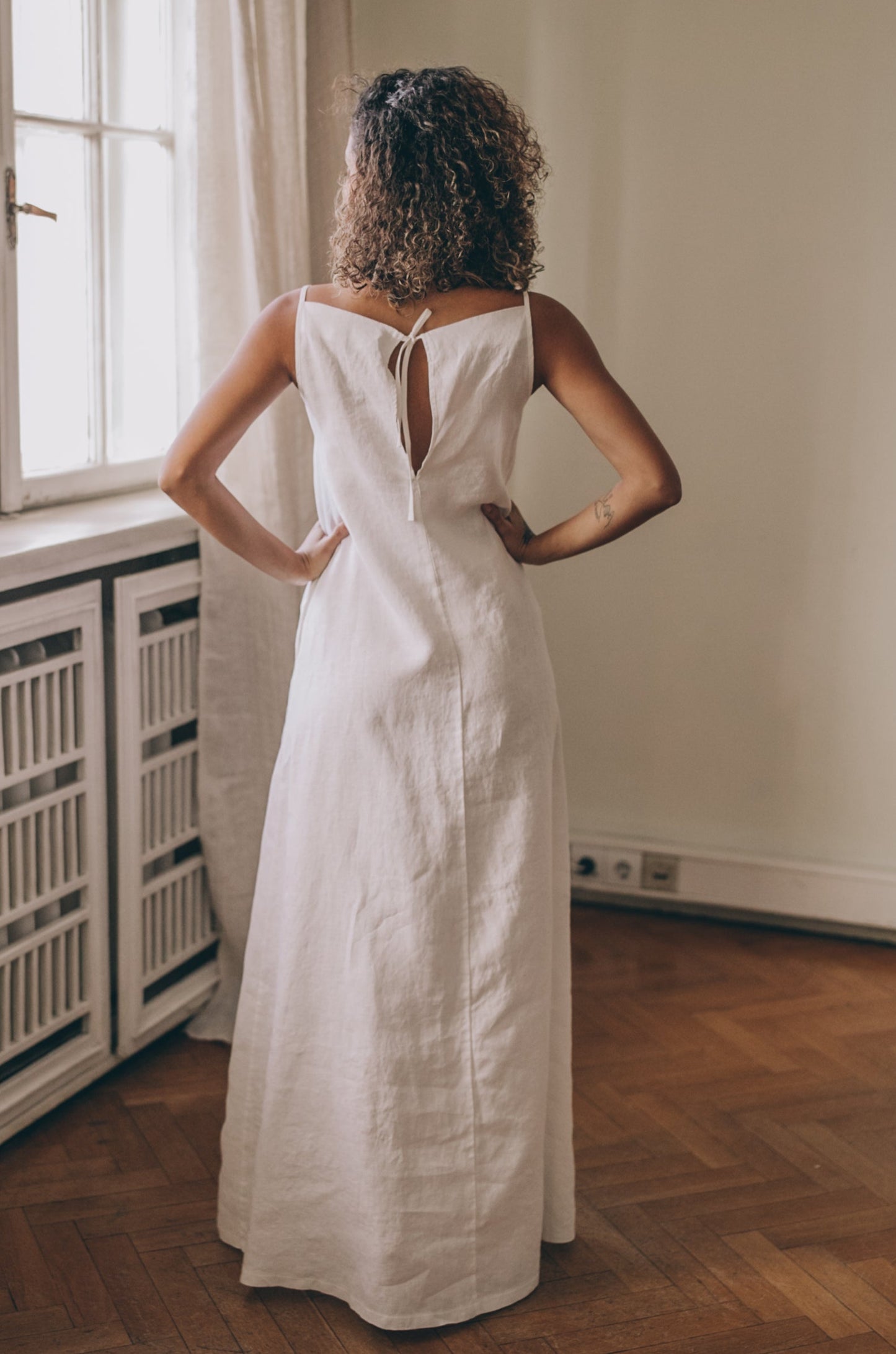 Sleeveless Linen Maxi Dress, VisibleArtShop