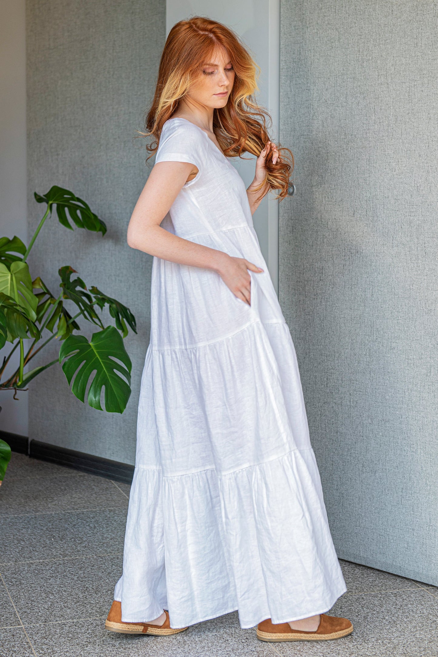 Bohemian Linen Summer Dress, VisibleArtShop