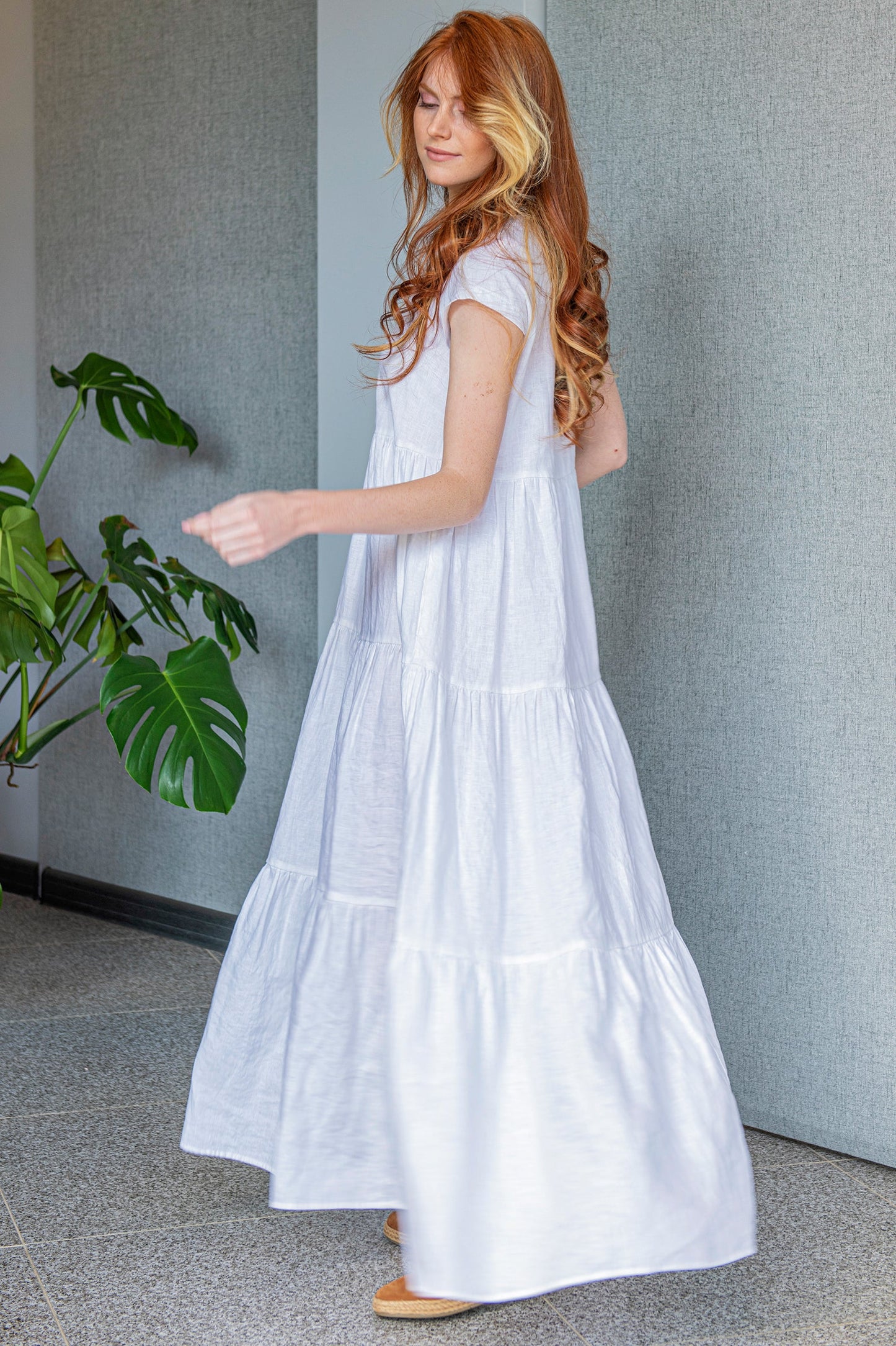 Bohemian Linen Summer Dress, VisibleArtShop