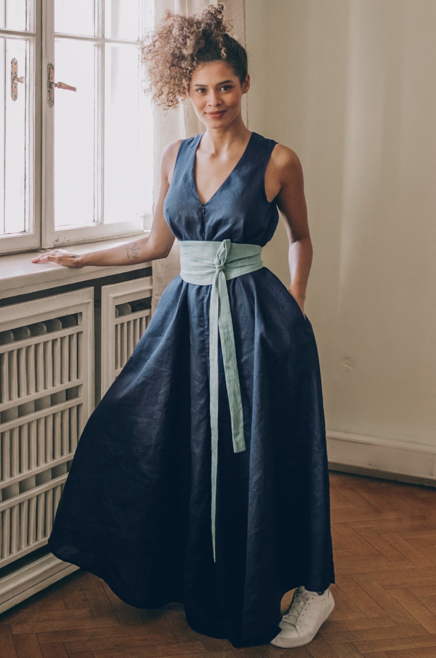 linen dresses jumpsuit Summer Linen Jumpsuit, Linen Maxi Jumpsuit, White Linen Jumpsuit Dress, Wide Leg Jumpsuit, Summer Linen Clothing Linen Resort Wear, S / Light Blue