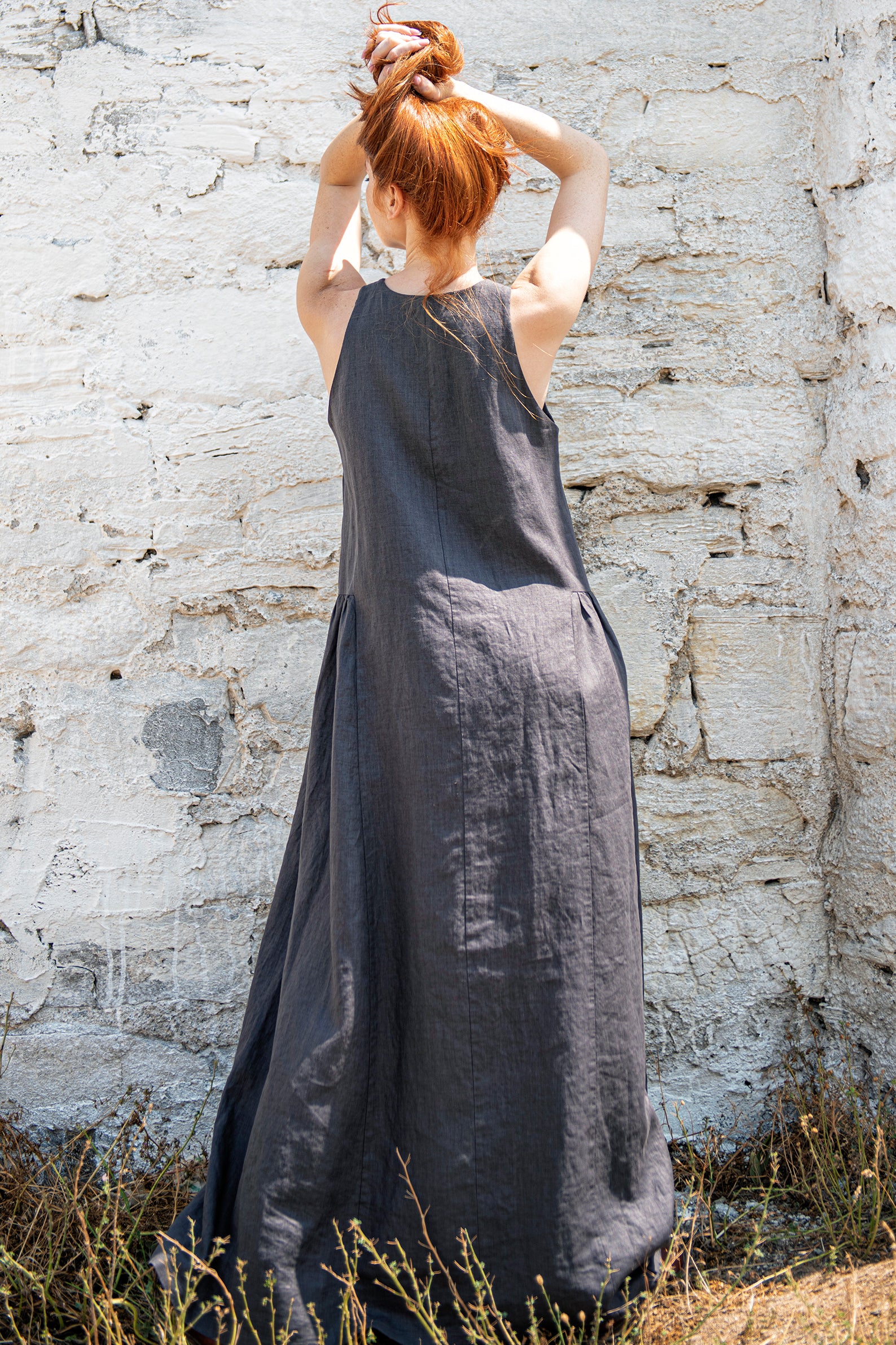 Loose Linen Maxi Dress, Summer Dress, Linen Dress for Women, Linen Dress with Pockets, Plus Size Dress, 100% Linen Clothing, XS / Deep Green Loose Linen Maxi Dress, Summer Dress, Linen Dress for Women, Linen Dress with Pockets, Plus Size Dress, 100% Linen Clothing, XS / Deep Green