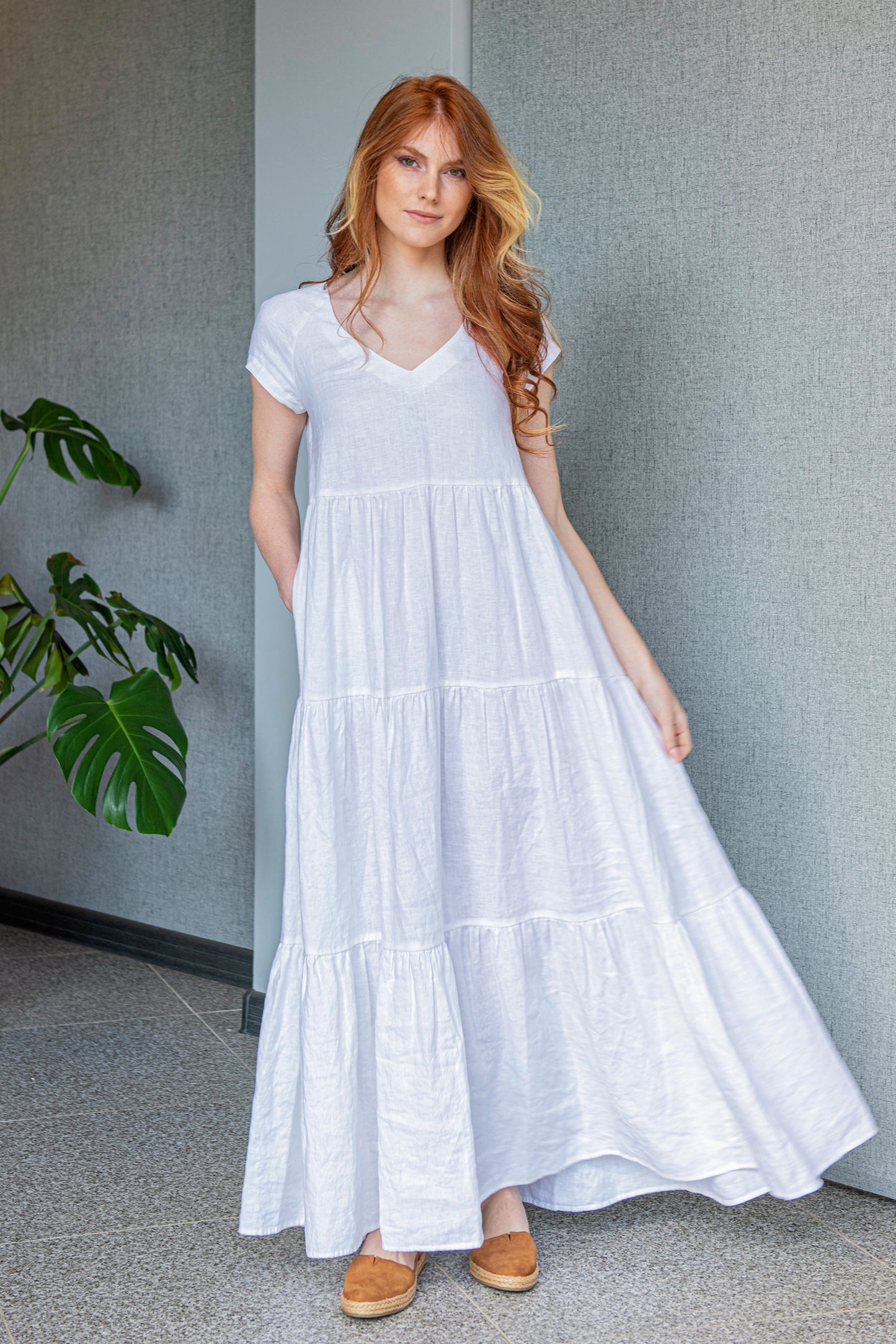 Bohemian Linen Summer Dress, VisibleArtShop