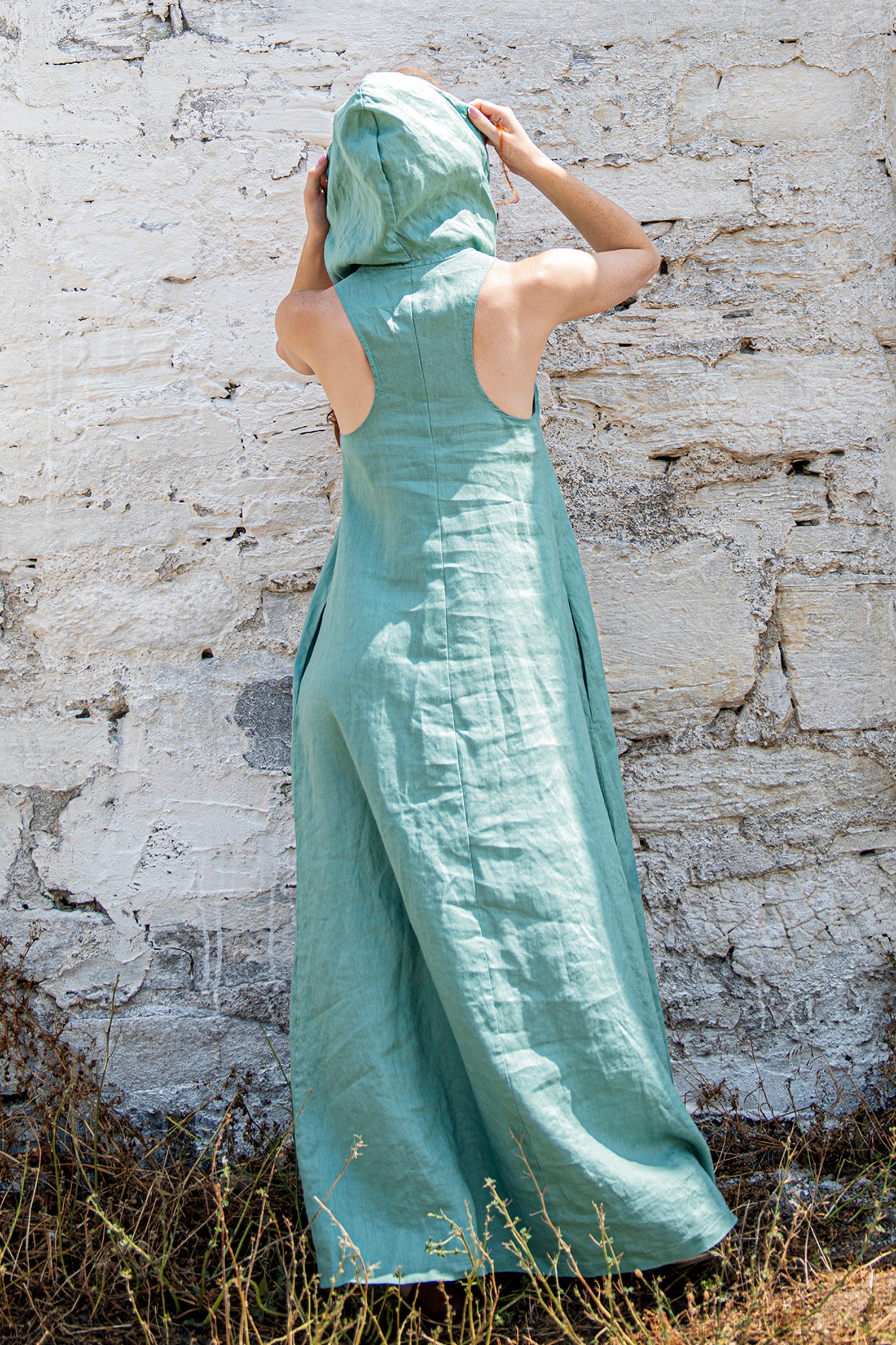 Long Linen Dress with a Hood, Hooded Linen Dress, Linen Maxi Dress for Women, Summer Maxi Dress, Plus Size Linen Clothing, 2XL / White Long Linen Dress with a Hood, Hooded Linen Dress, Linen Maxi Dress for Women, Summer Maxi Dress, Plus Size Linen Clothing, 2XL / White