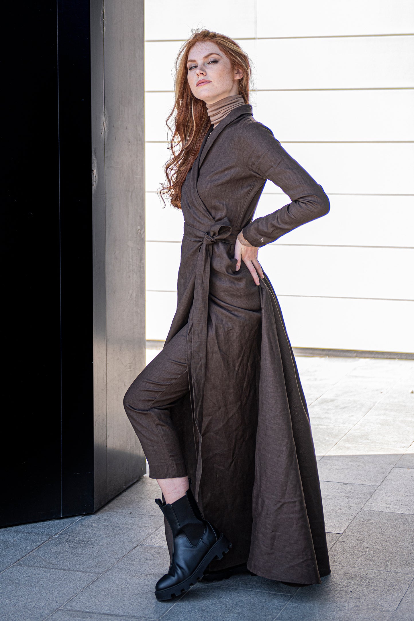 Linen Dress & Pants Set, VisibleArtShop