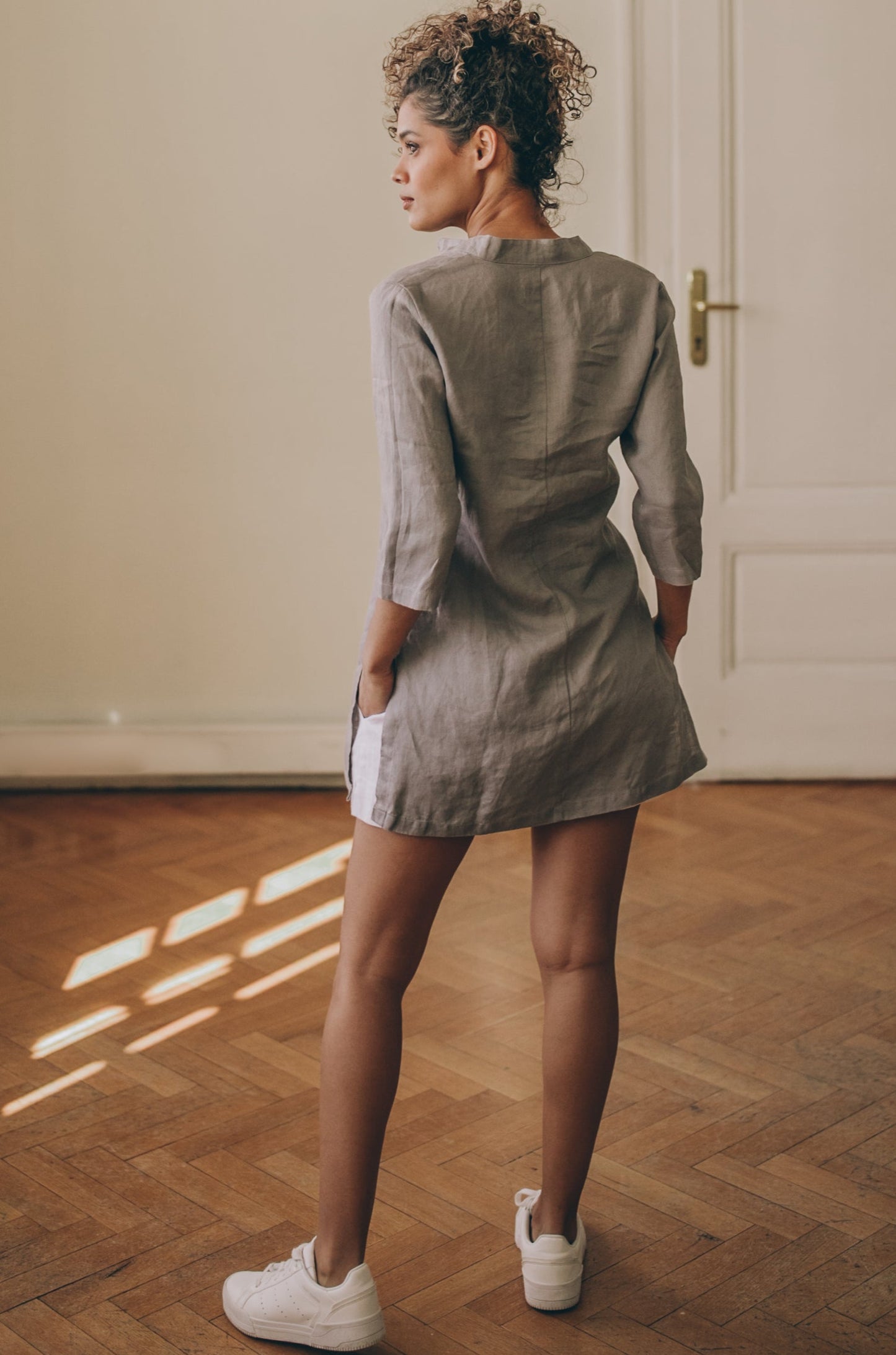 Basic Linen Tunic Shirt, VisibleArtShop