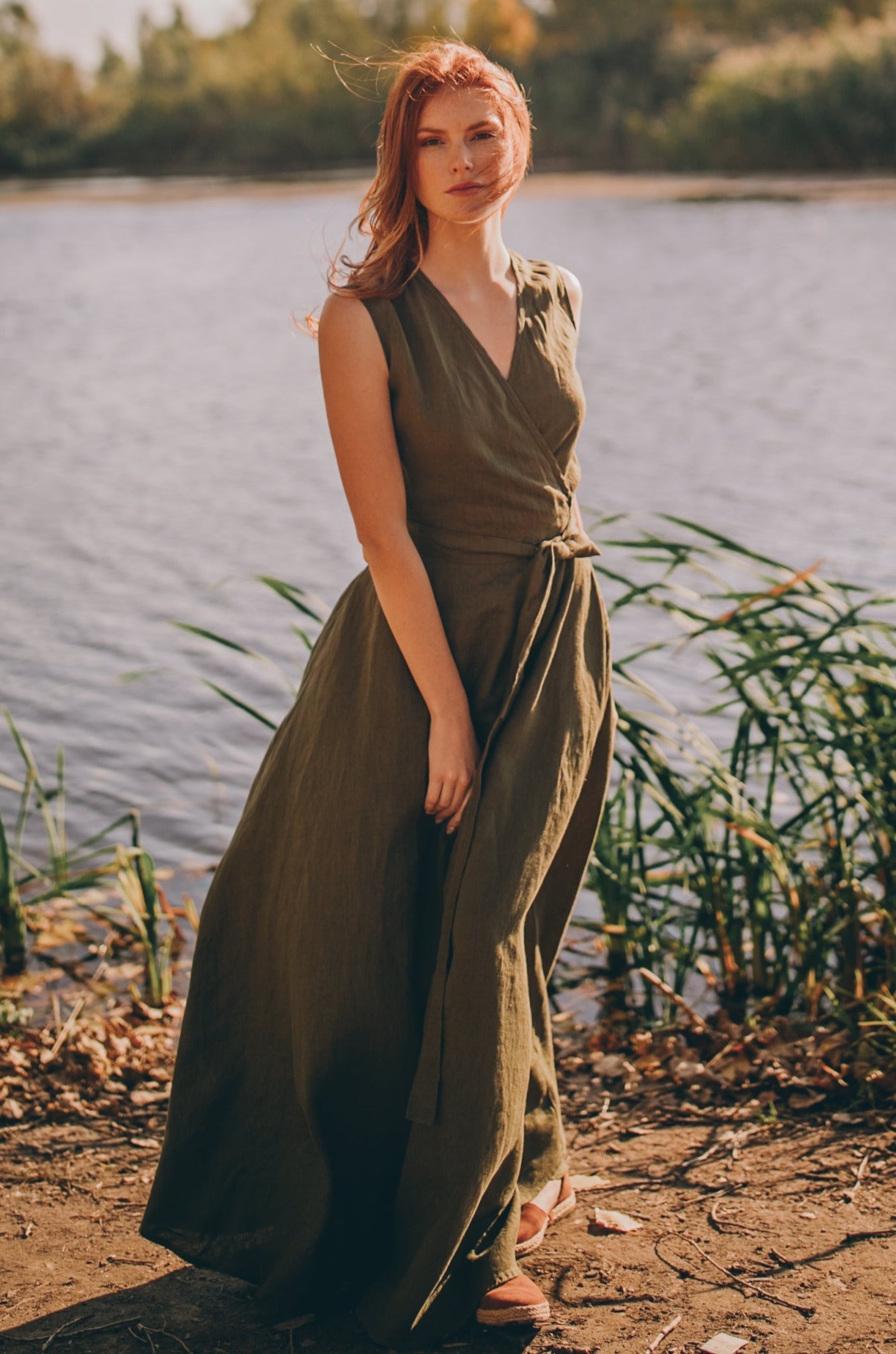Long Linen Dress - Linen Maxi Dress - Green Wrap Dress - Summer Maxi Dress - Handmade Dress - Plus Size Linen Clothing, 3XL / Moroccan Red Long Linen Dress - Linen Maxi Dress - Green Wrap Dress - Summer Maxi Dress - Handmade Dress - Plus Size Linen Clothing, 3XL / Moroccan Red