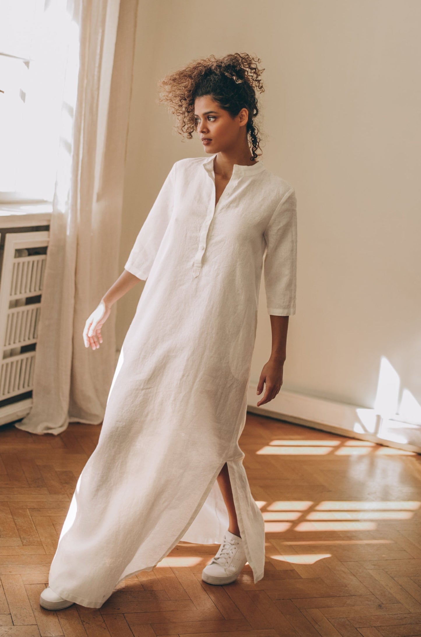 Linen Kaftan Dress, VisibleArtShop