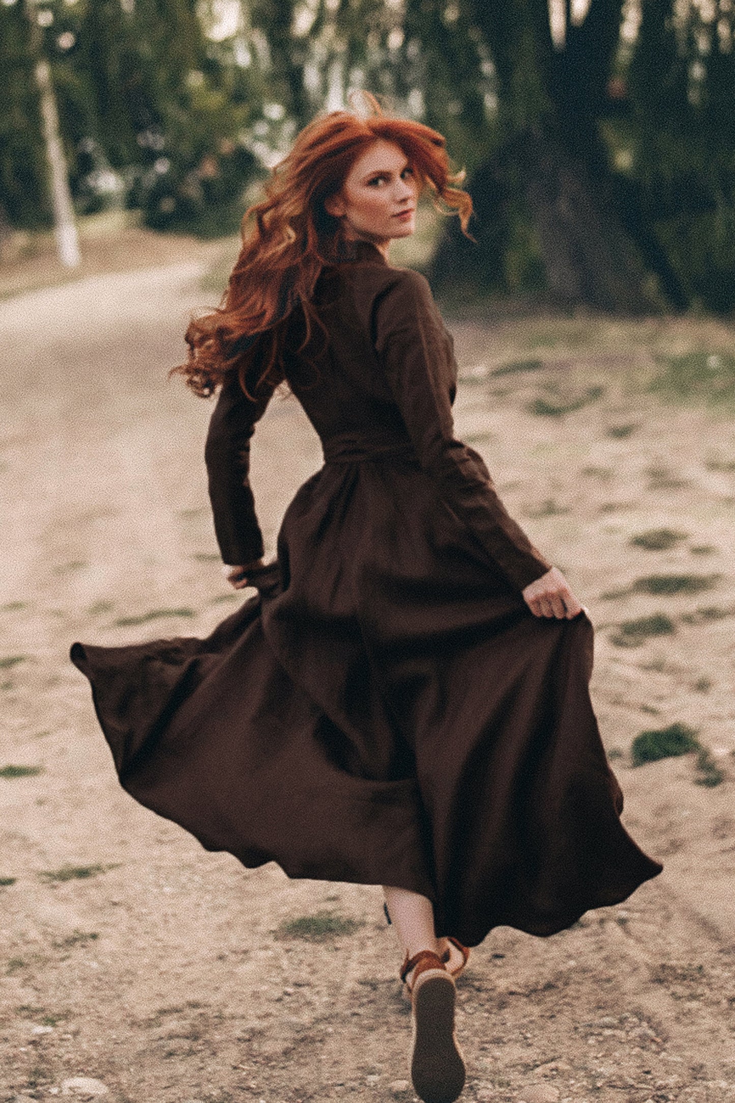 Linen A-Line Maxi Dress, VisibleArtShop