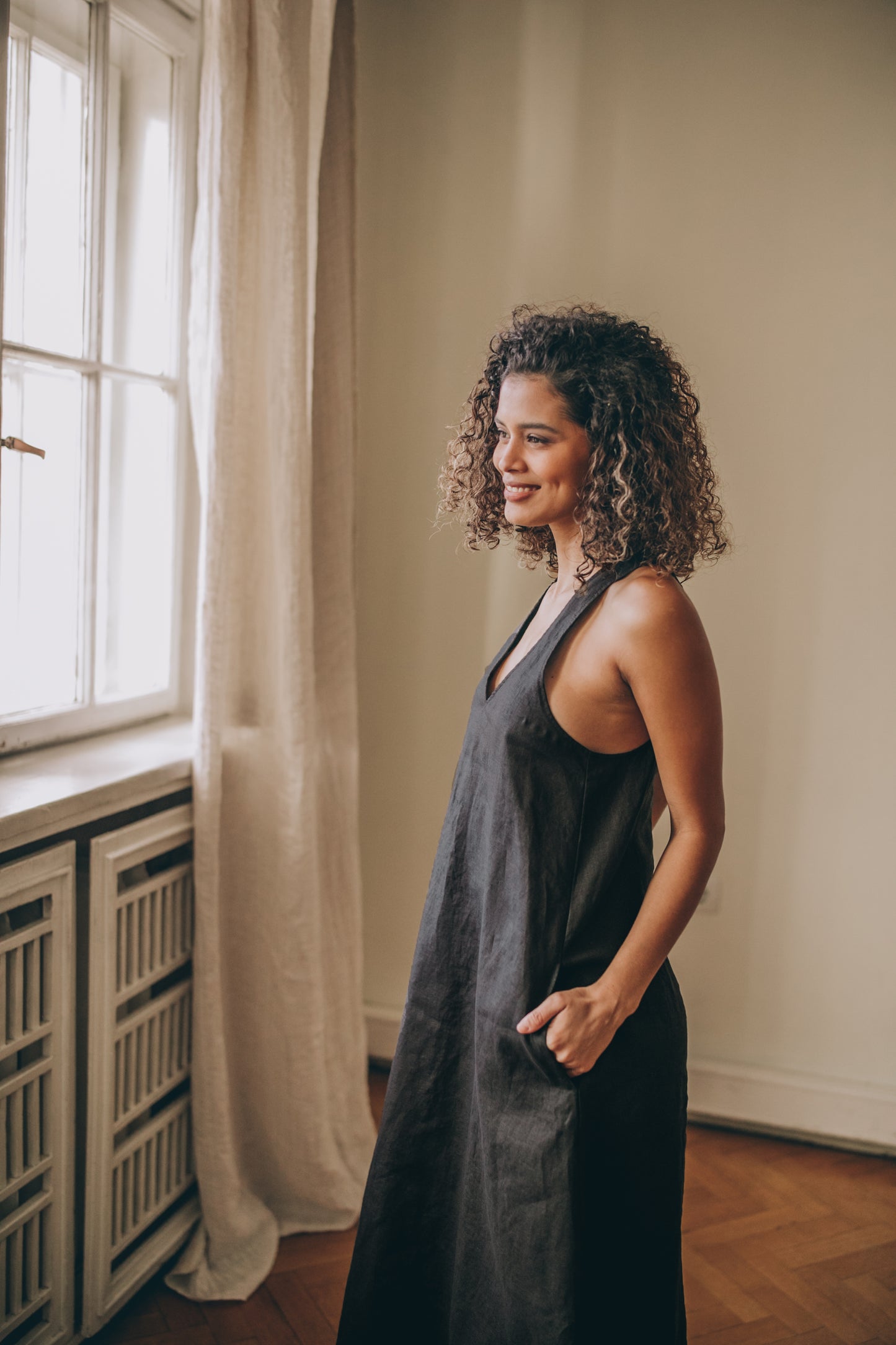 Minimalist Linen Dress, VisibleArtShop