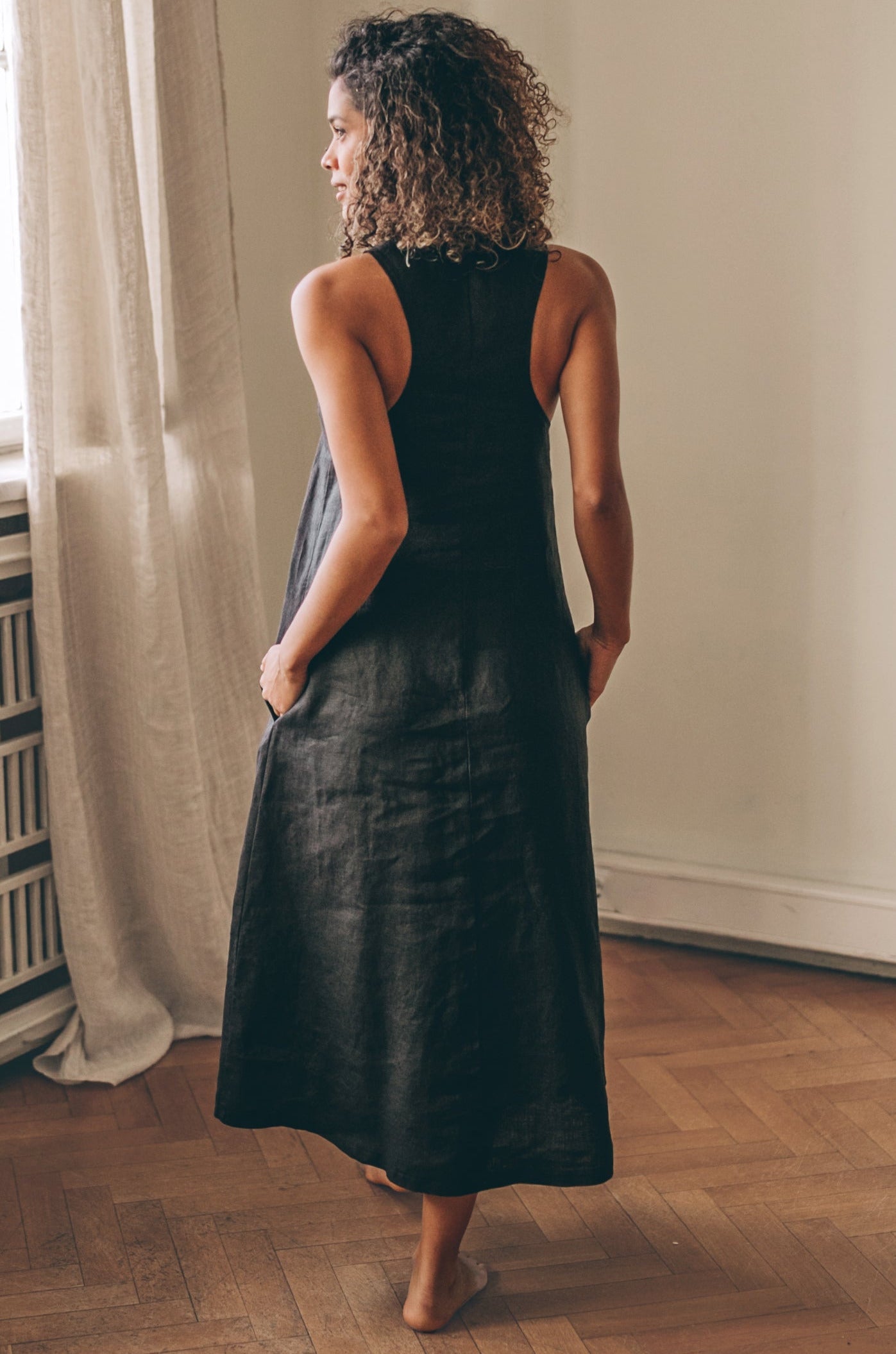 Minimalist Linen Dress, VisibleArtShop