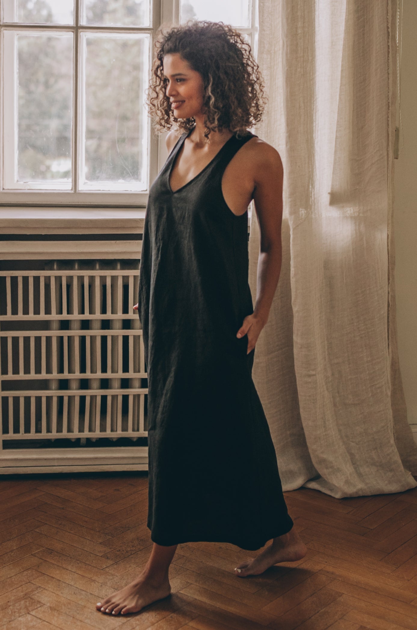 Minimalist Linen Dress, VisibleArtShop