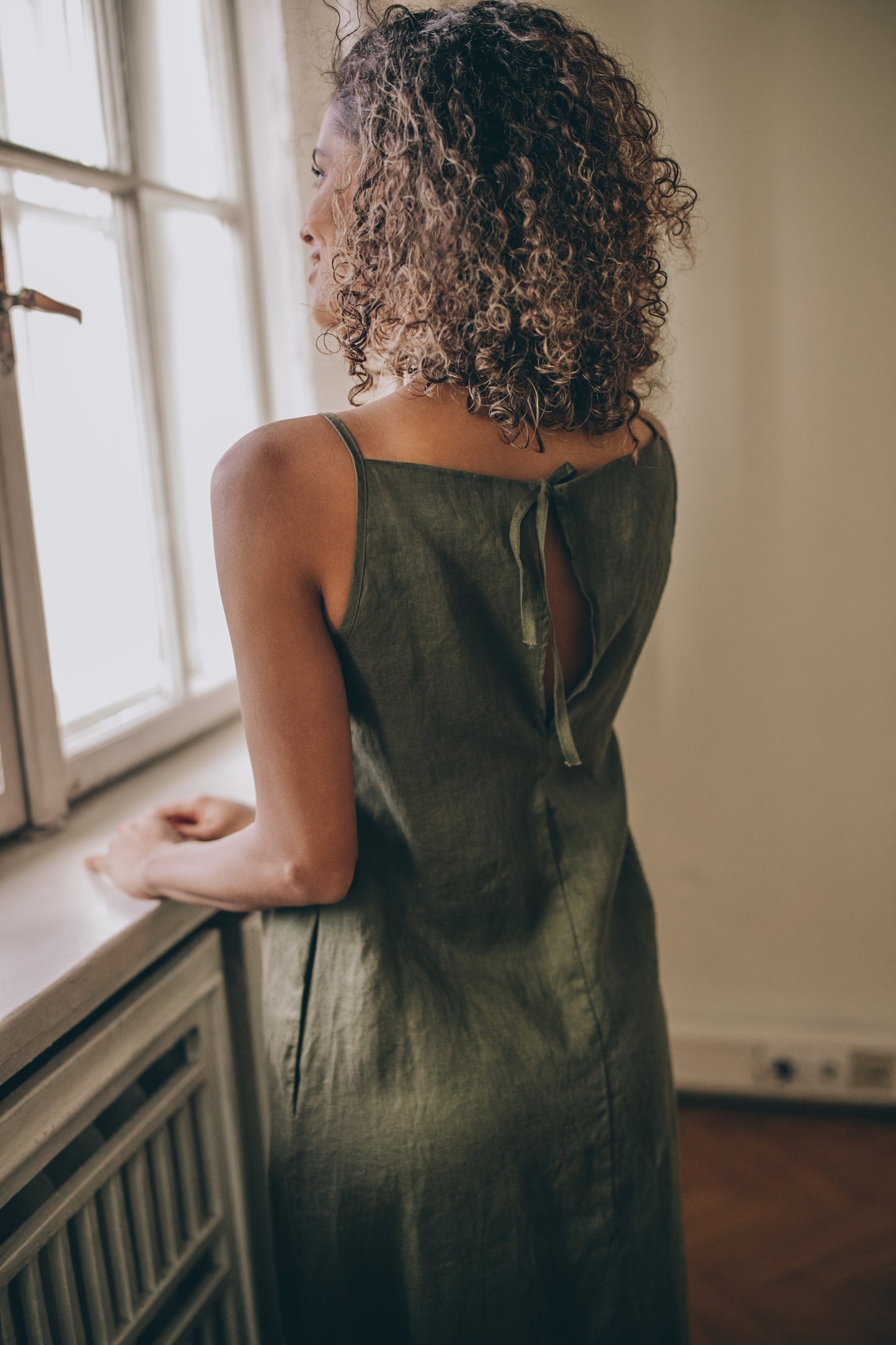 Sleeveless Linen Maxi Dress, VisibleArtShop