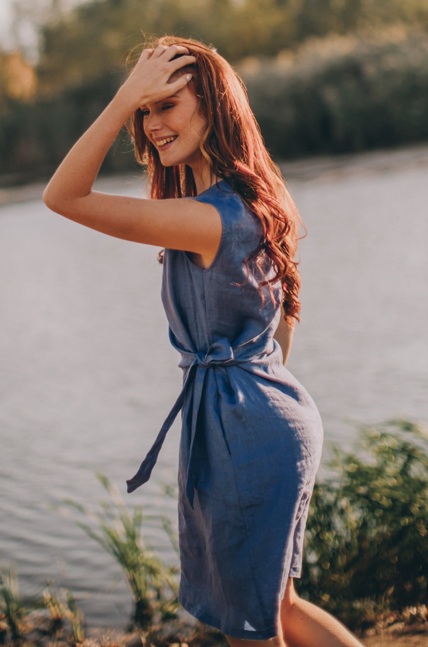 Summer Linen Dress for Women - Blue Linen Dress - Linen Shift Dress - Linen Cocktail Dress - Linen Mini Dress - Linen Clothing, M / Deep Green Summer Linen Dress for Women - Blue Linen Dress - Linen Shift Dress - Linen Cocktail Dress - Linen Mini Dress - Linen Clothing, M / Deep Green