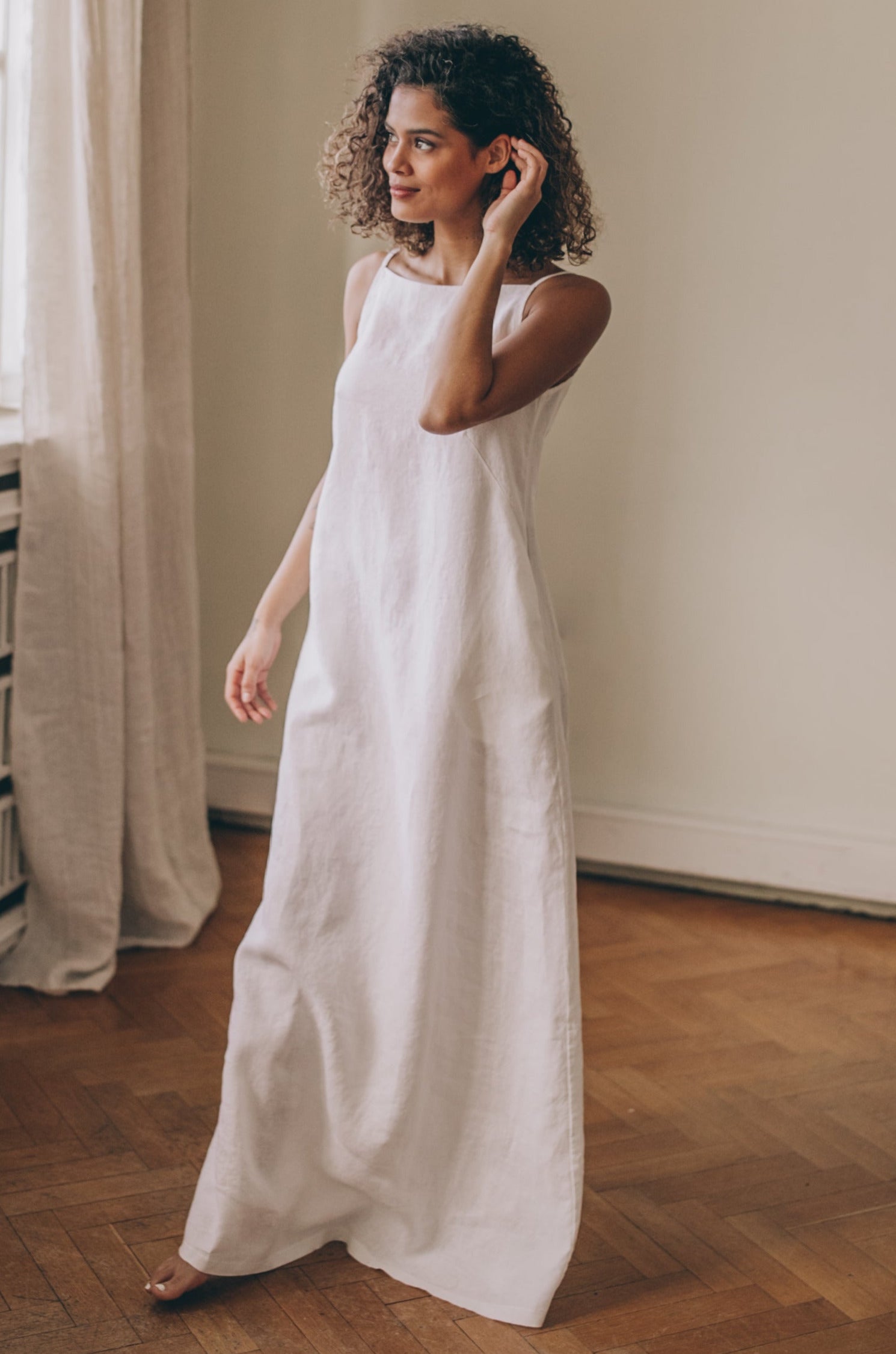 Linen Maxi Dress - White Linen Dress - Simple Linen Dress - Linen Spaghetti Strap Dress - Plus Size Clothing - Linen Dress Women - Linen Clothing, M / Linen Maxi Dress - White Linen Dress - Simple Linen Dress - Linen Spaghetti Strap Dress - Plus Size Clothing - Linen Dress Women - Linen Clothing, M /