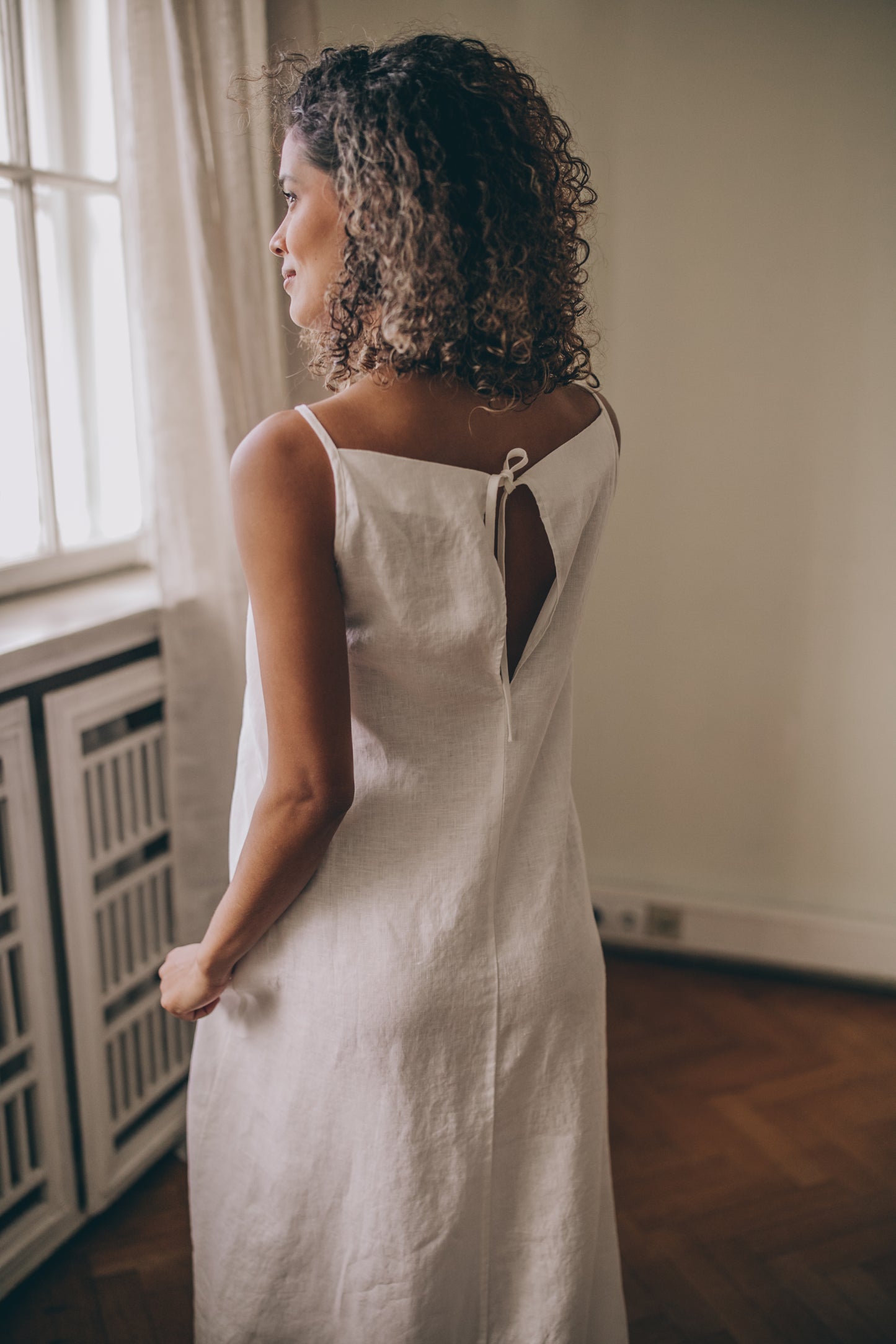 Sleeveless Linen Maxi Dress, VisibleArtShop