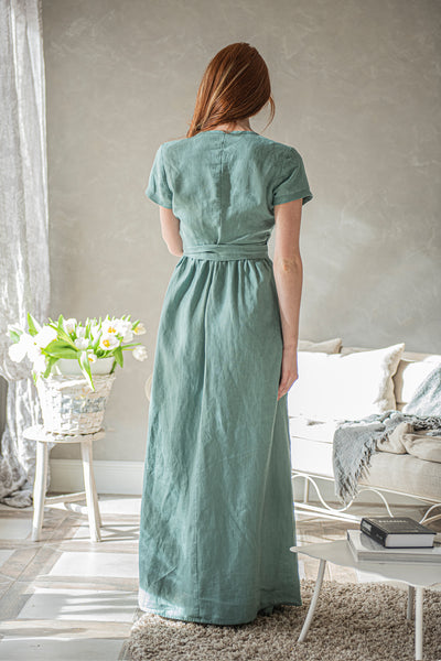 Sage Green Wrap Dress