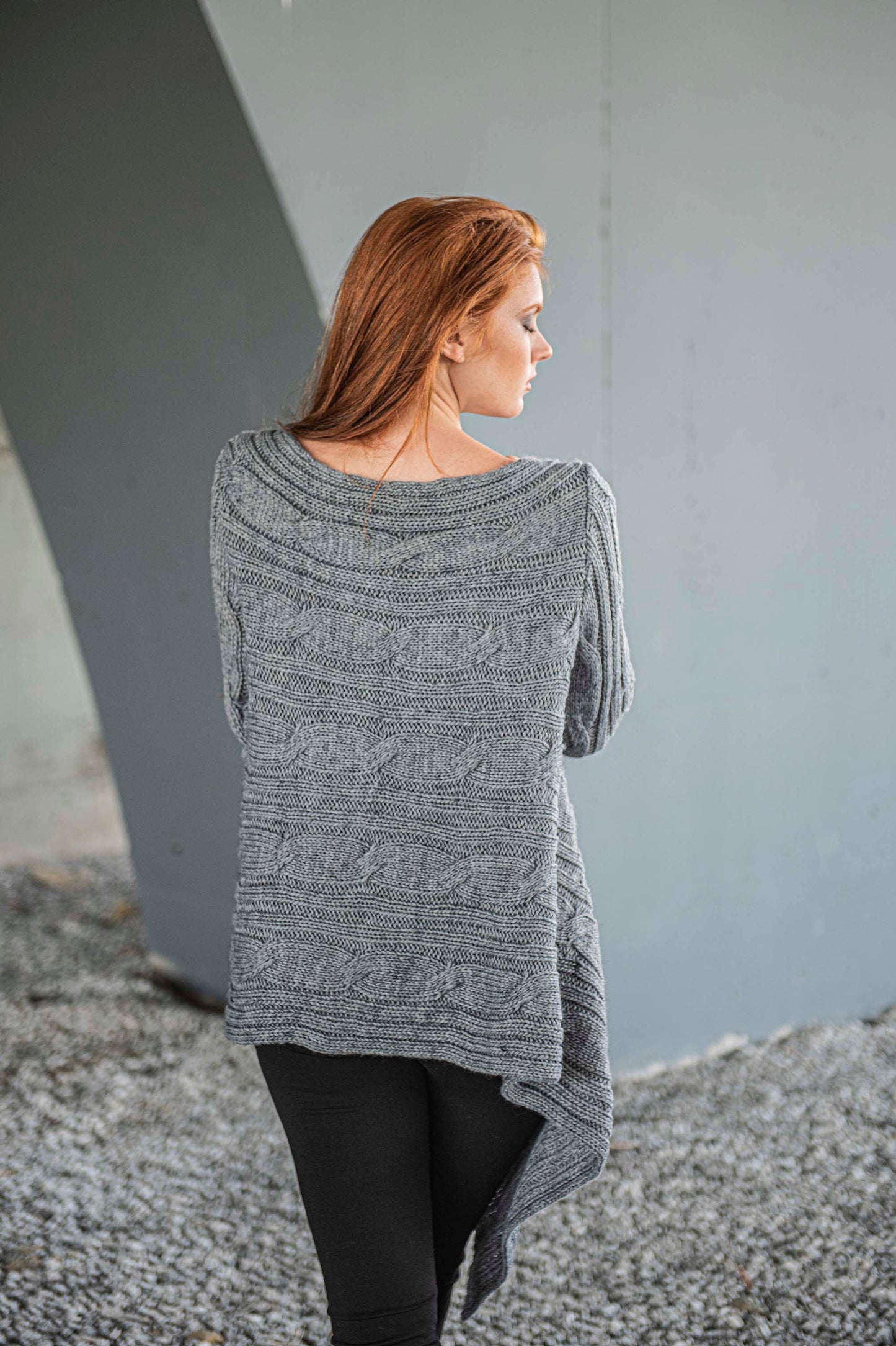 Asymmetric Knit Sweater, VisibleArtShop