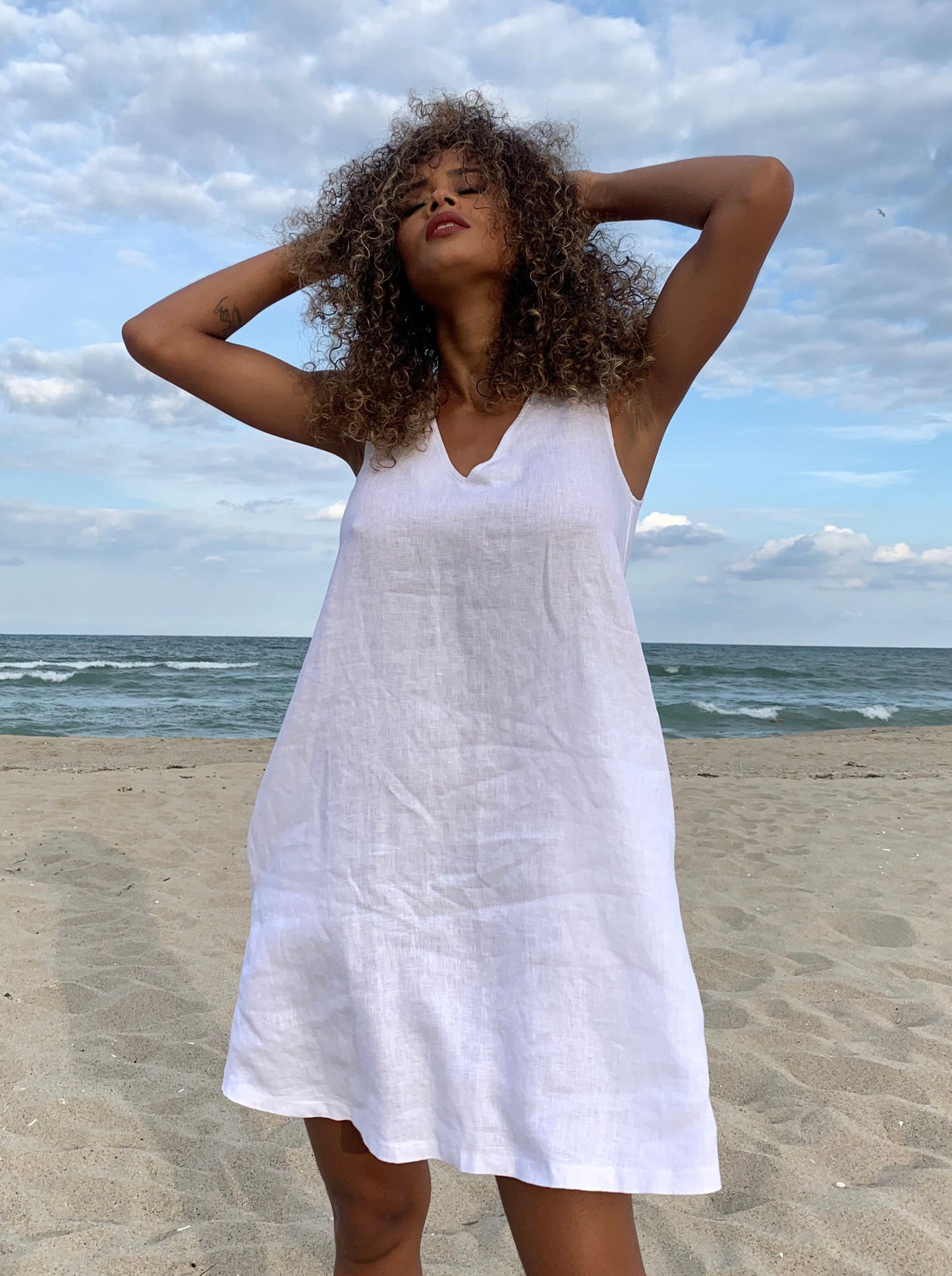 Breezy Linen Dress, VisibleArtShop