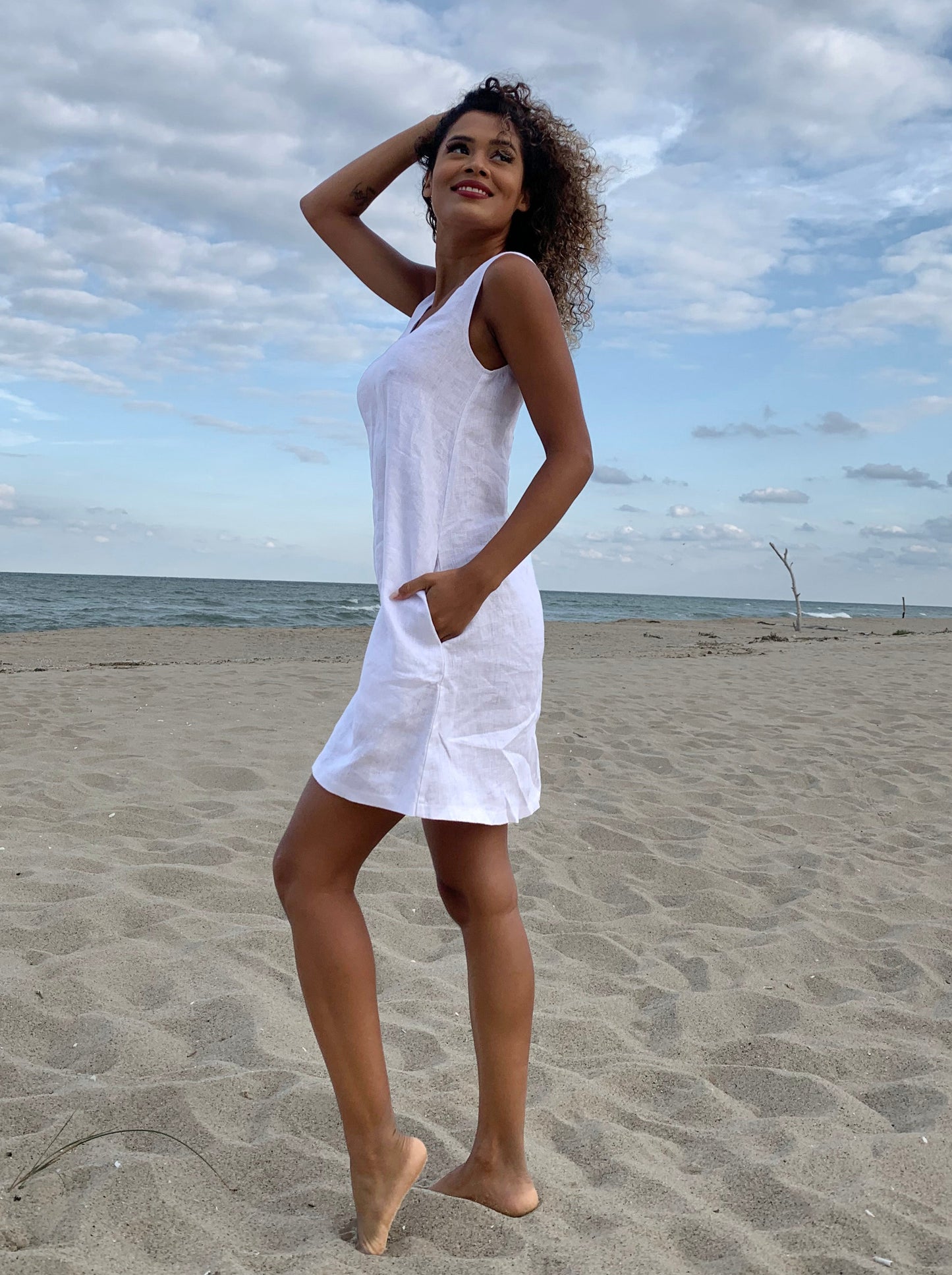 Breezy Linen Dress, VisibleArtShop
