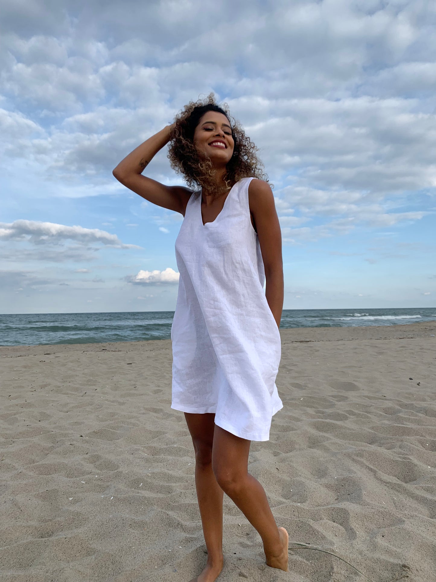 Breezy Linen Dress, VisibleArtShop