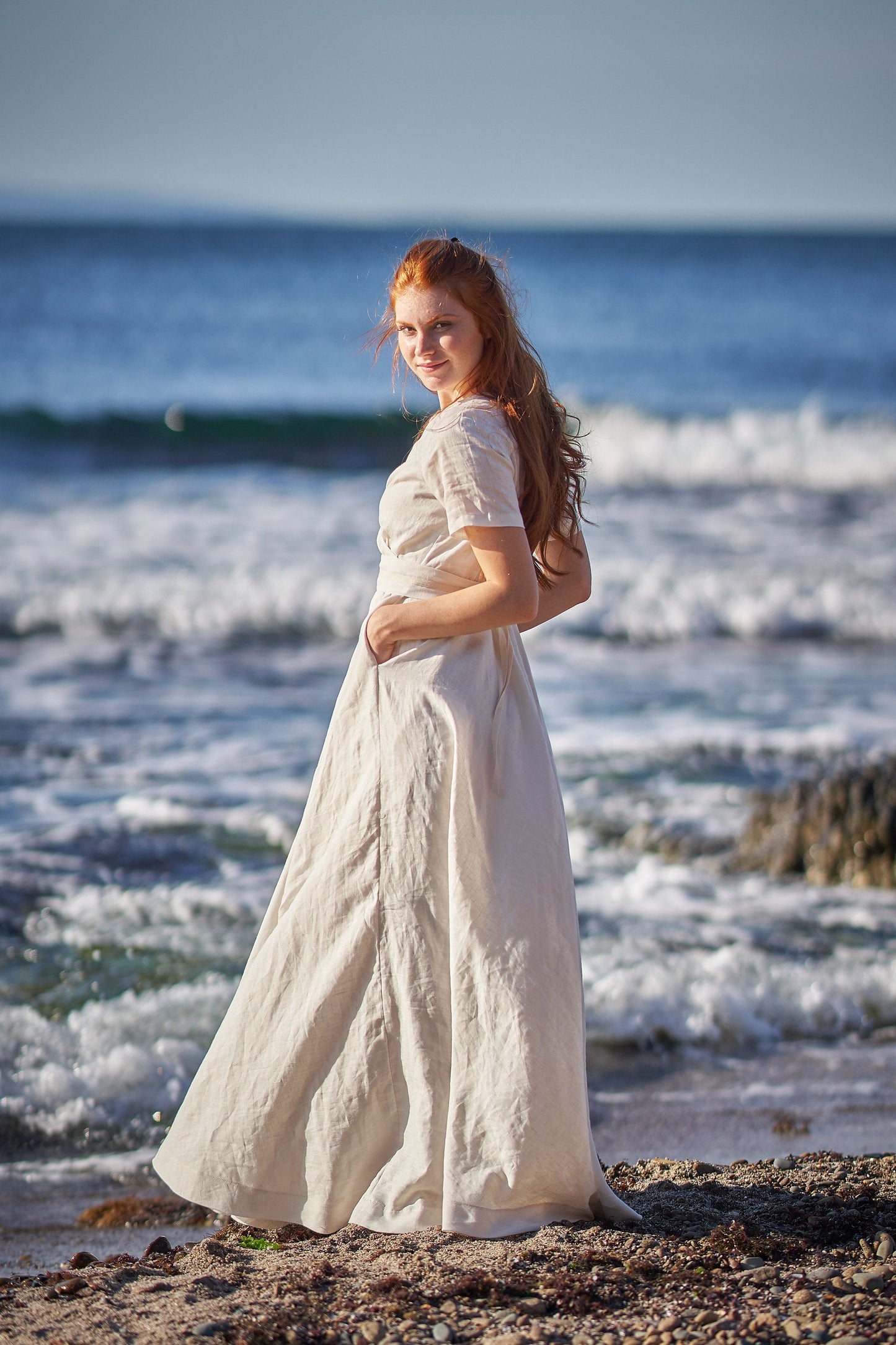 Summer Linen Wedding Dress, VisibleArtShop