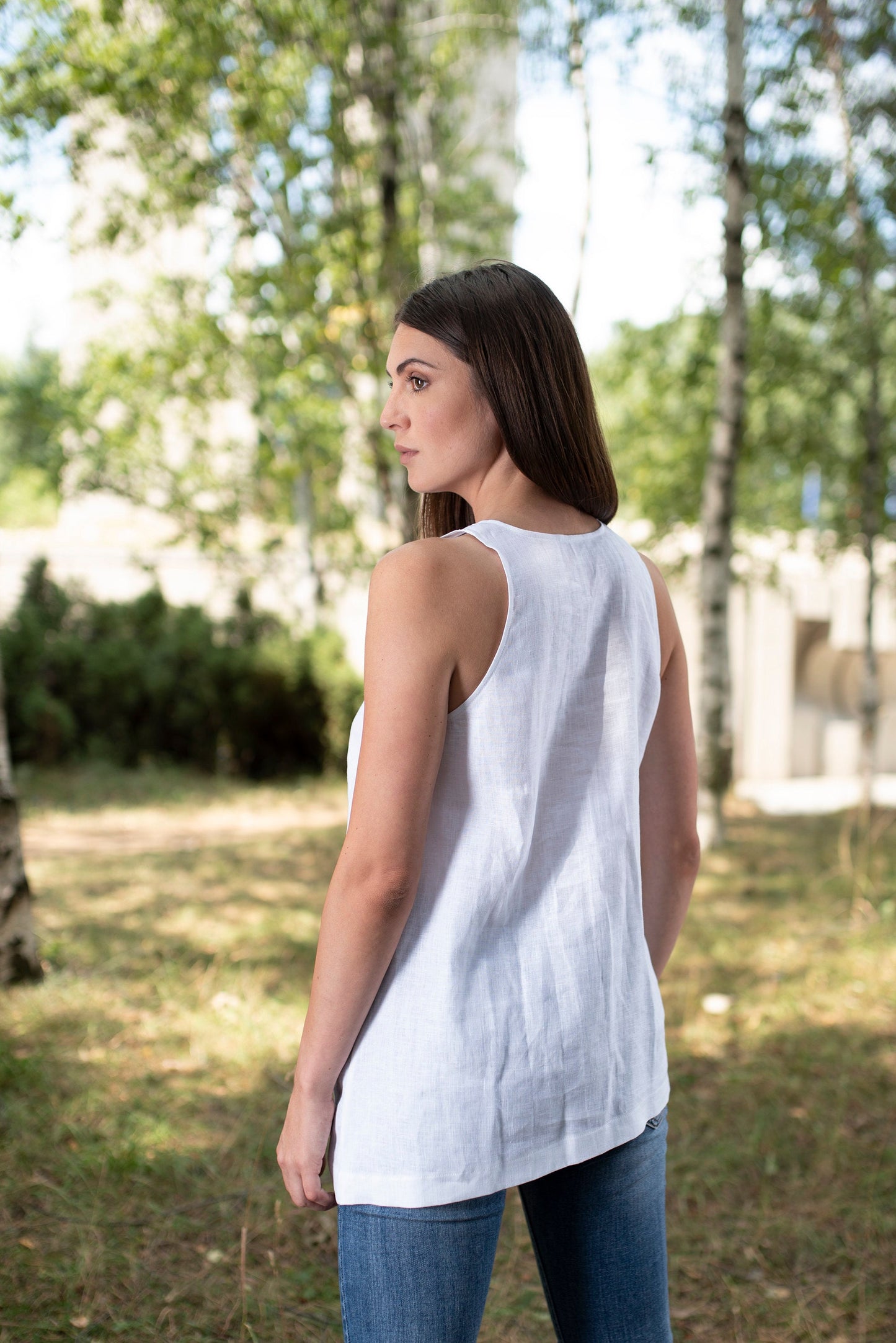 Linen Tank Top, VisibleArtShop