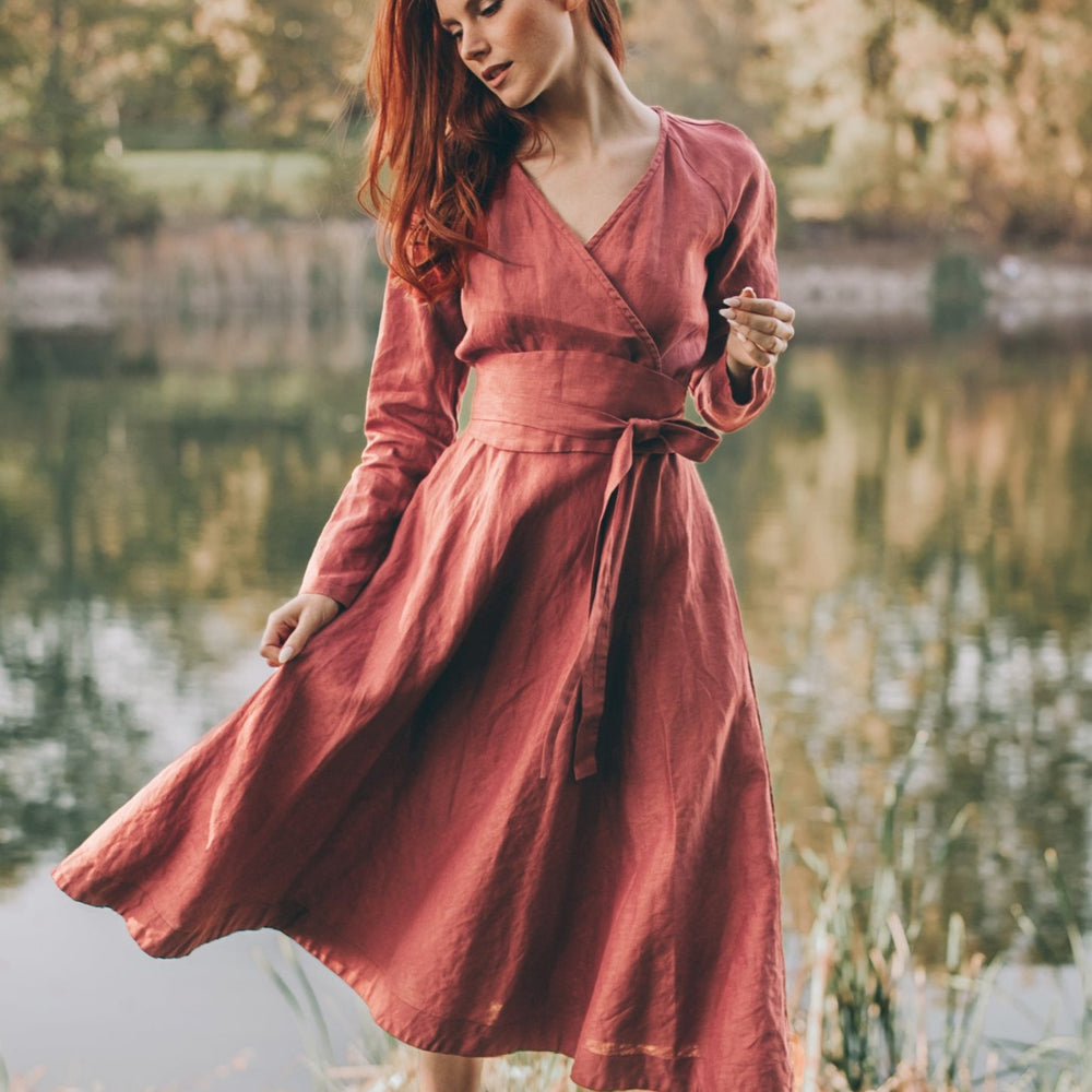 Heavyweight Linen Dress with Obi Belt and Pockets, Moroccan Red Linen Classic Dress, Linen Clothing for Women, Simple Linen Midi Dress, XL / White Heavyweight Linen Dress with Obi Belt and Pockets, Moroccan Red Linen Classic Dress, Linen Clothing for Women, Simple Linen Midi Dress, XL / White