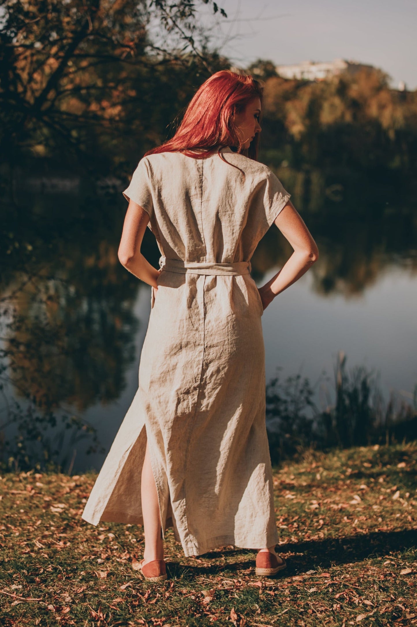 Relaxed Linen Maxi Dress - Comfortable & Stylish Tie Waist Dress VisibleArtShop Relaxed Linen Maxi Dress - Comfortable & Stylish Tie Waist Dress VisibleArtShop