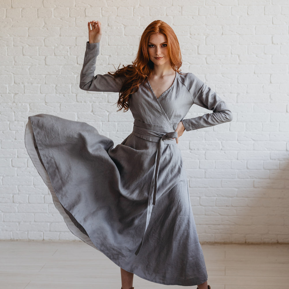 
                      
                        Heavyweight Linen Dress in Midi Length
                      
                    