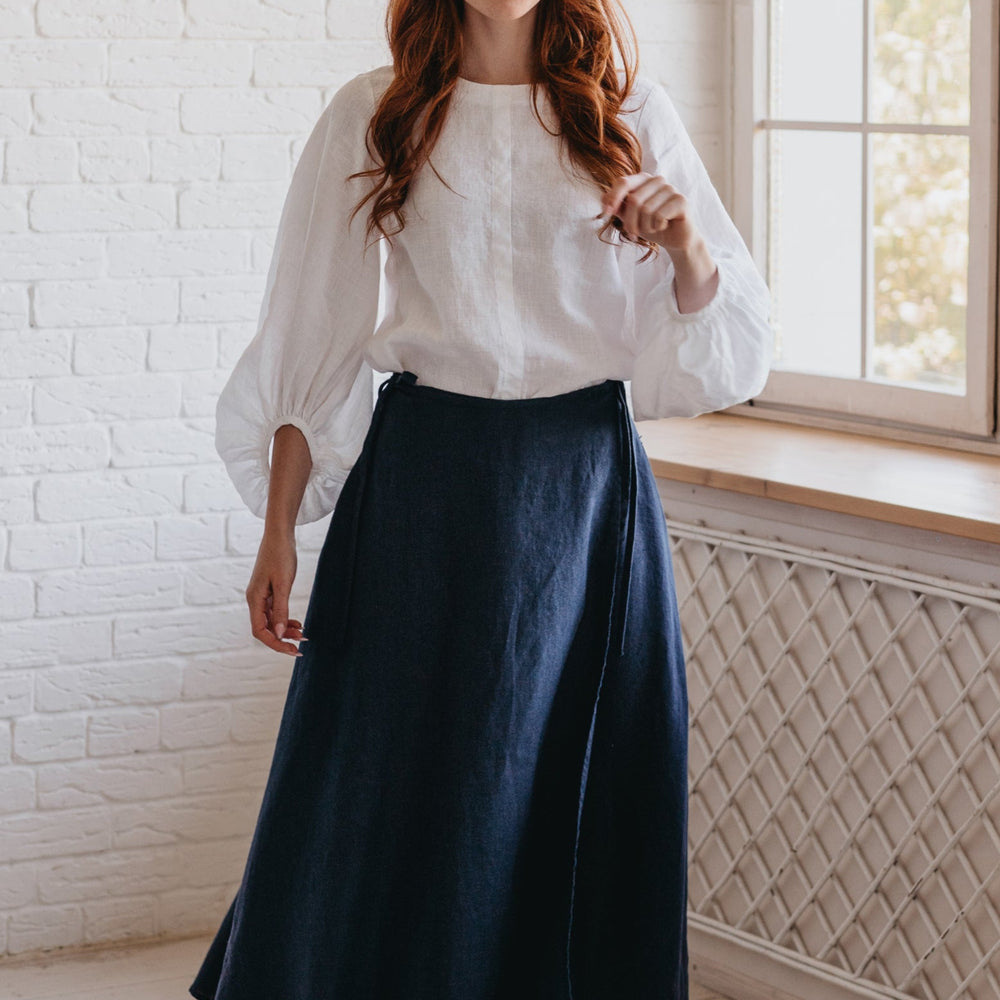 
                      
                        Heavyweight Linen Wrap Skirt-VisibleArtTeam
                      
                    