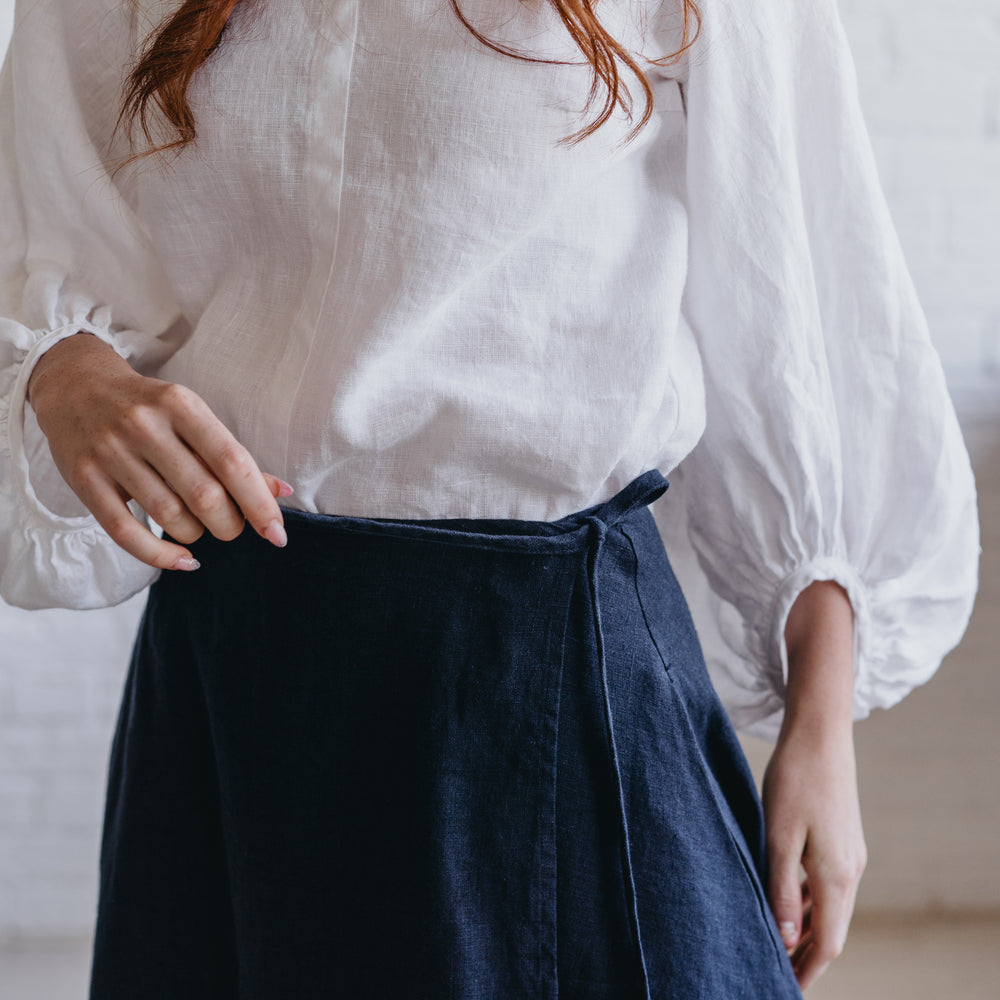 
                      
                        Heavyweight Linen Wrap Skirt
                      
                    