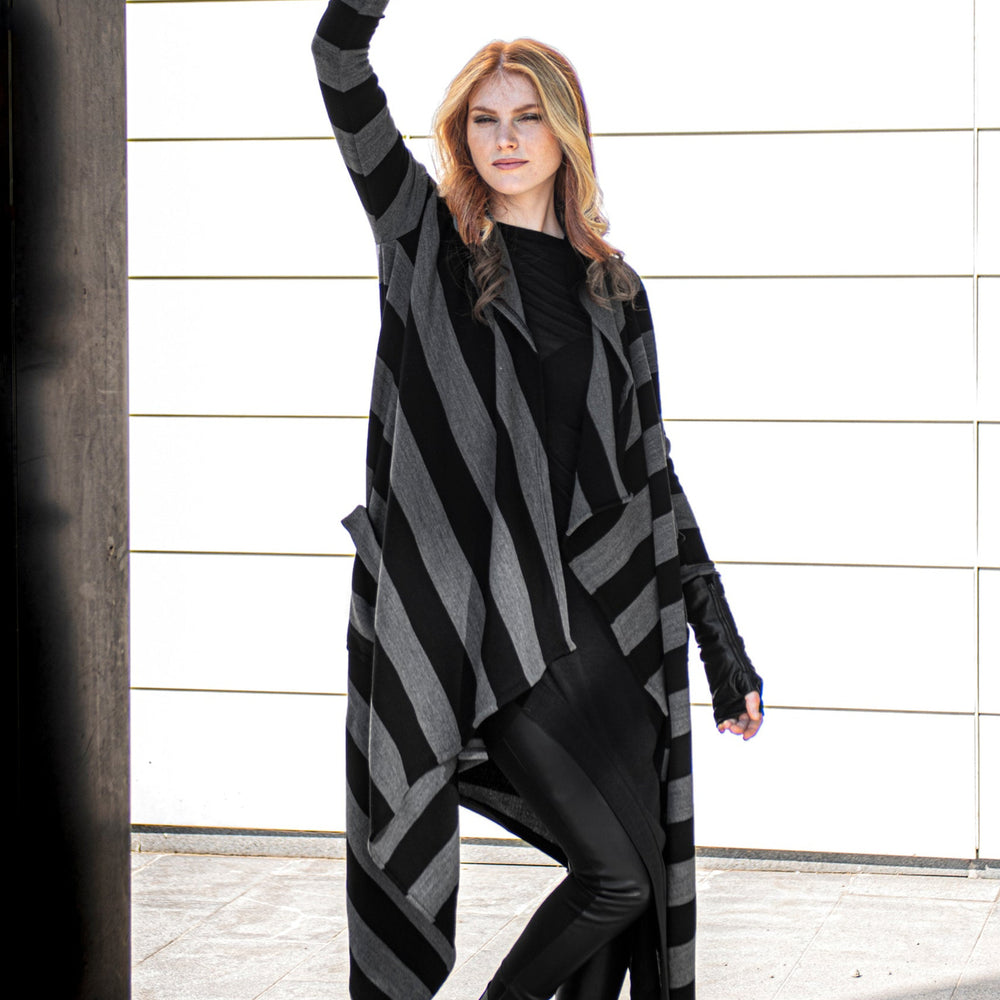 
                      
                        Hooded Assymetrical Cardigan, VisibleArtShop
                      
                    