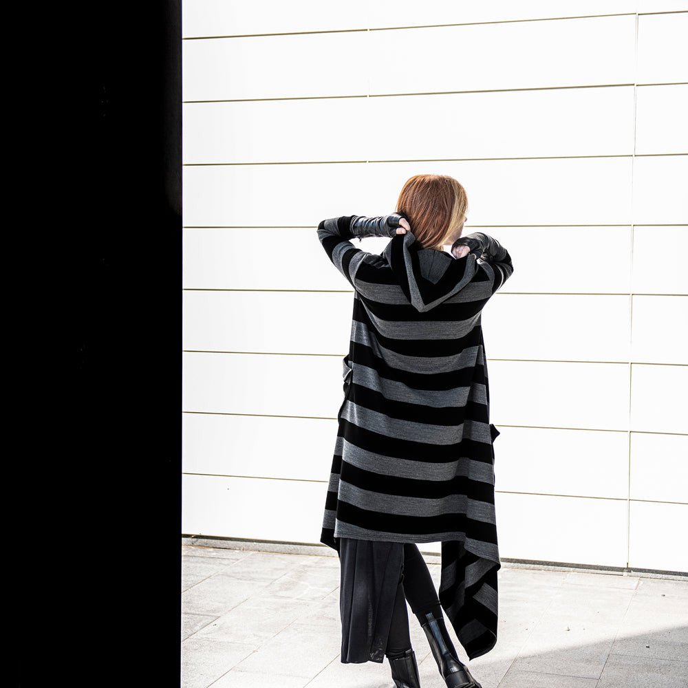 
                      
                        Hooded Assymetrical Cardigan, VisibleArtShop
                      
                    
