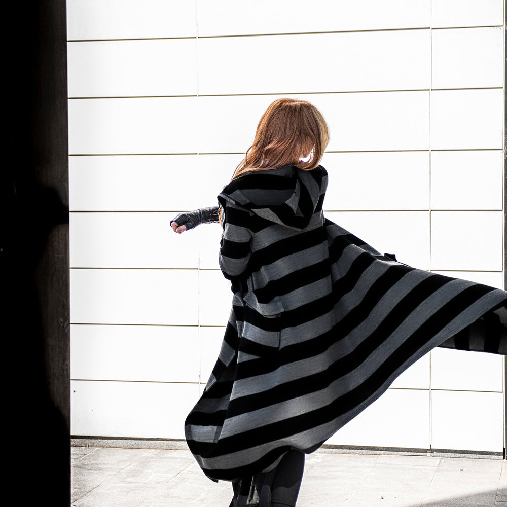 
                      
                        Hooded Assymetrical Cardigan, VisibleArtShop
                      
                    