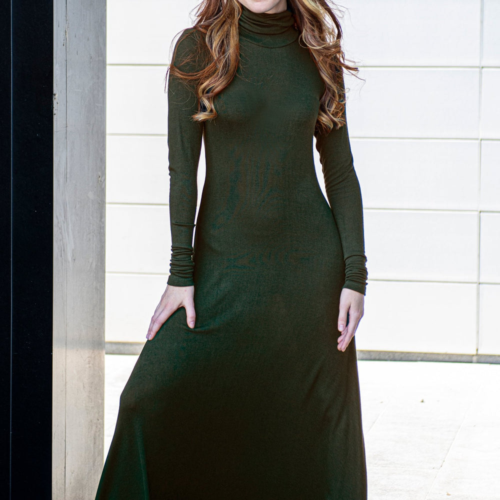 
                      
                        Cotton Maxi Turtleneck Dress, VisibleArtShop
                      
                    